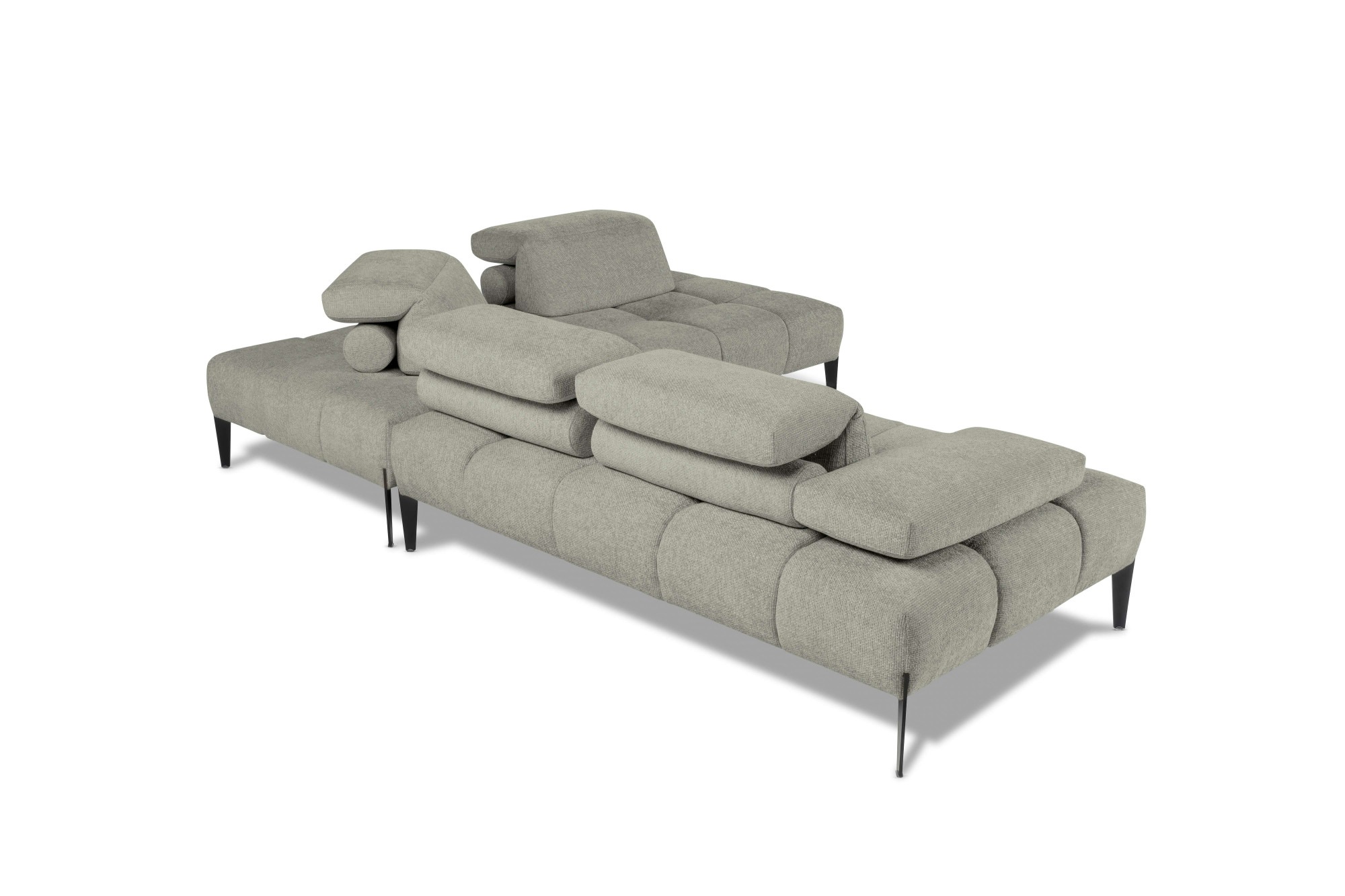 CALIA ITALIA Ecksofa »Skyline, Made in Italy, Design-Sofa, L-Form, mit Sitztiefenverstellung« verstellbare Armlehne und Kopfstütze für maximalen Komfort