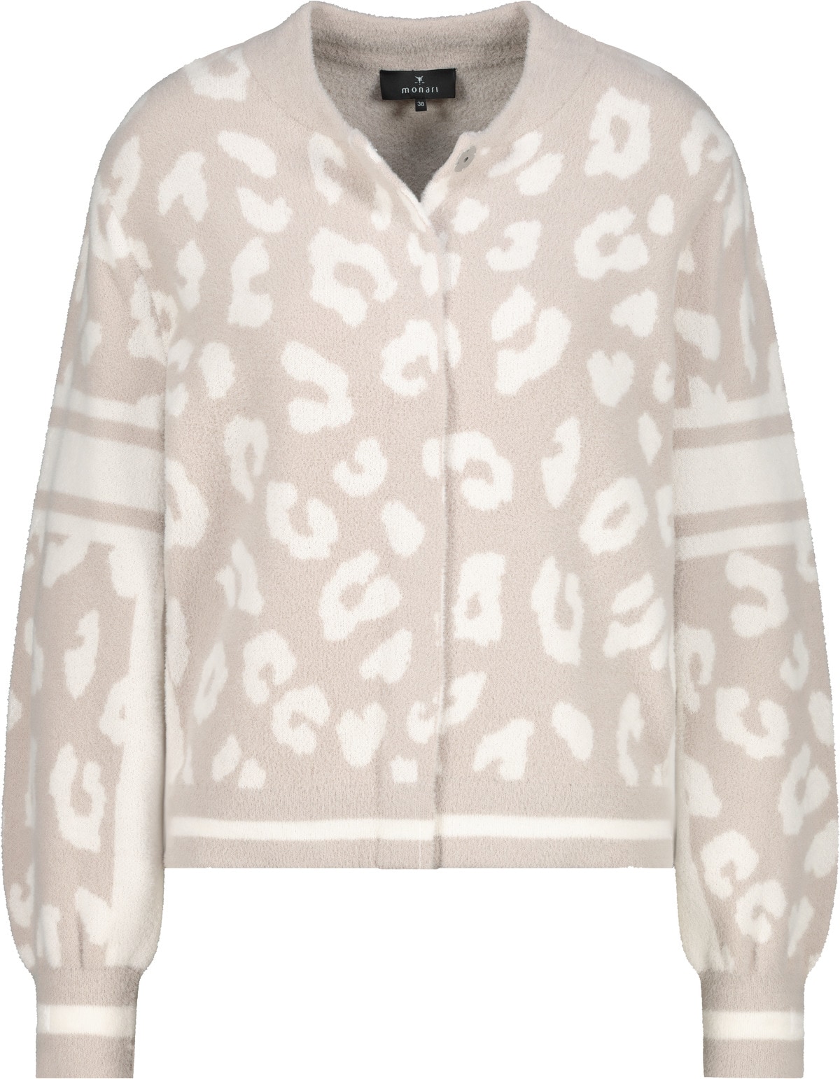 Monari Strickjacke »Jacke Strickjacke Leo« Regular fit mit Rundhalsausschnitt