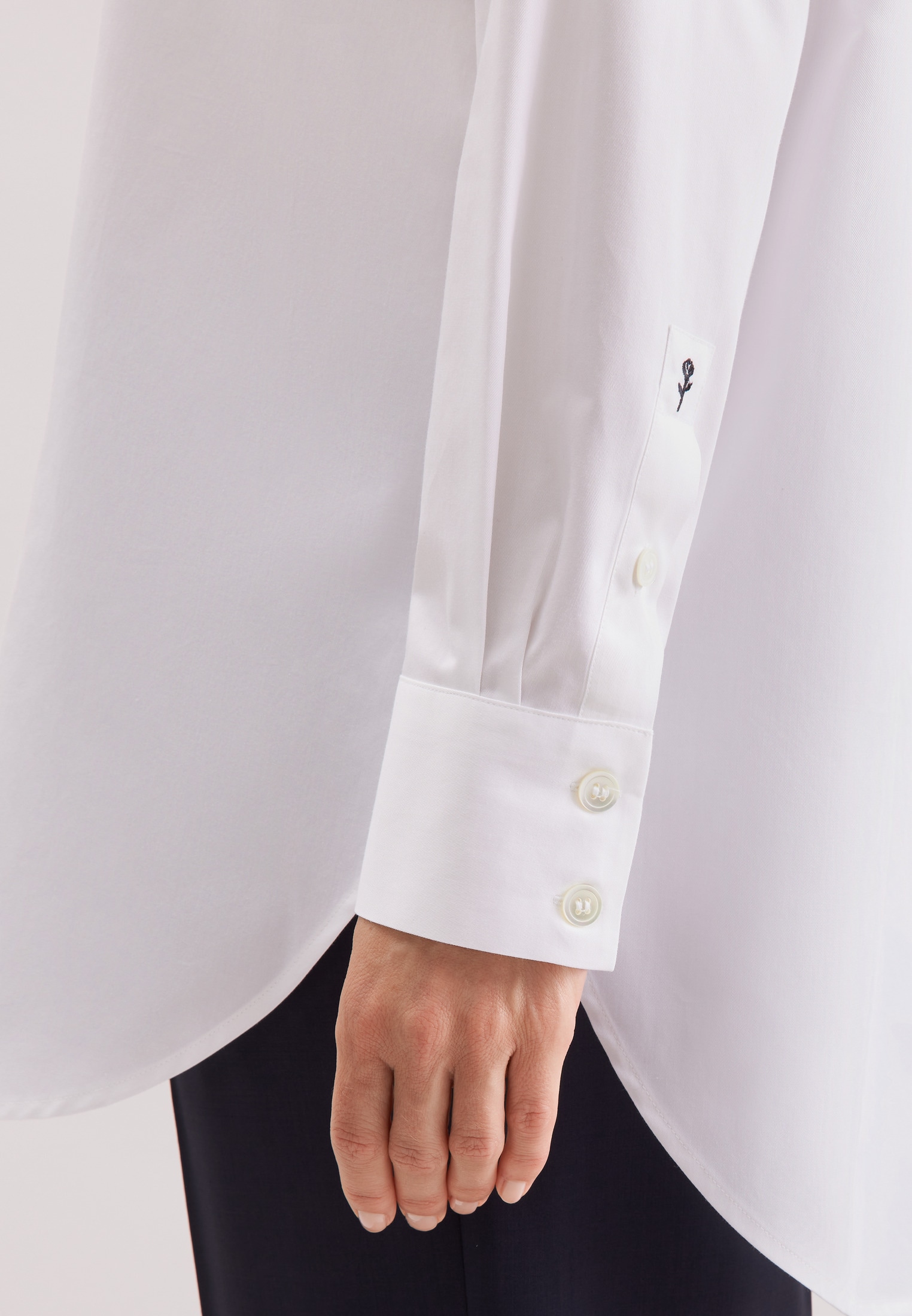 seidensticker Longbluse 1/1 Kragen Uni