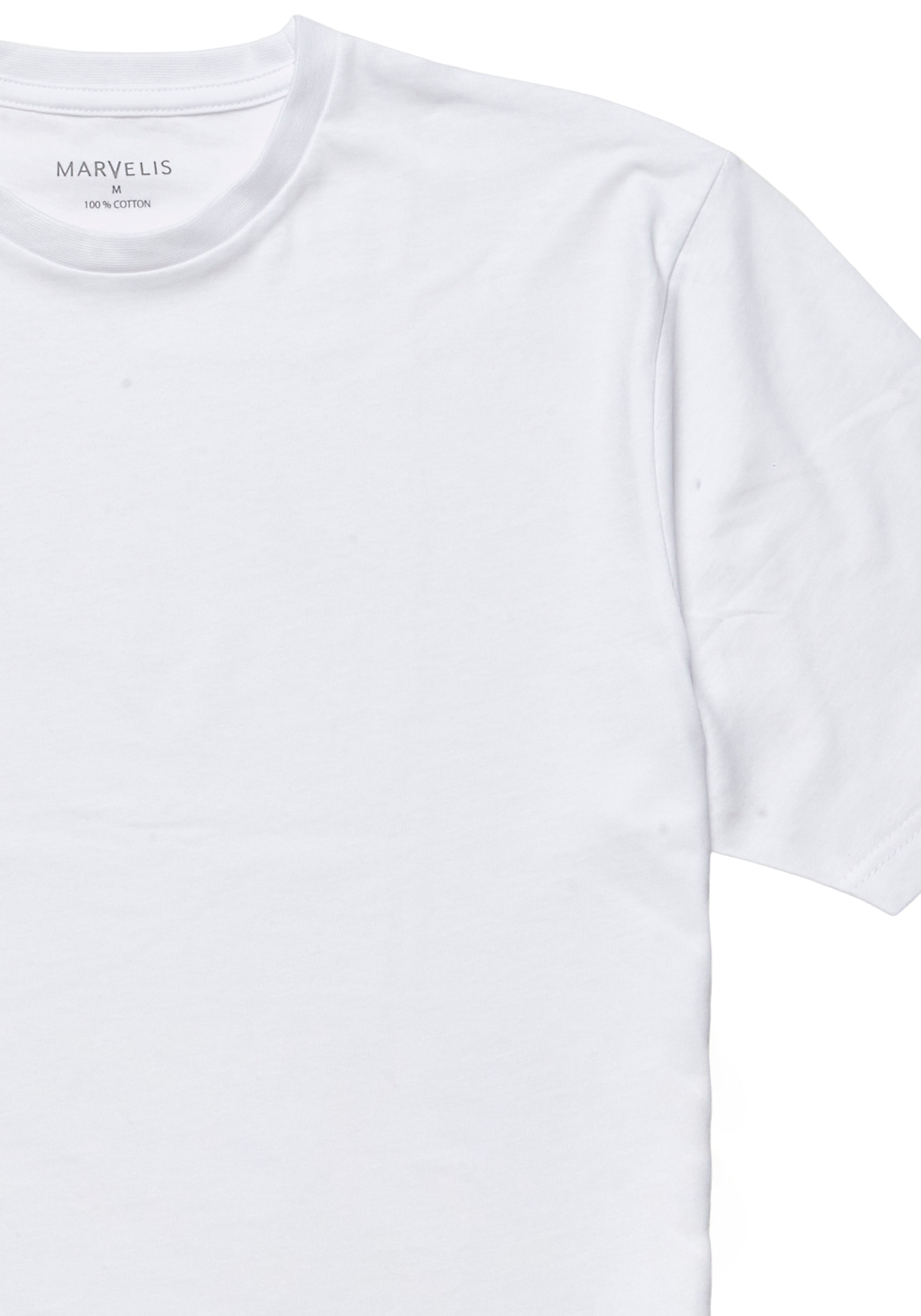 MARVELIS T-shirt Packung, 2 cuis tlg. Doppelpack, basic, Rundhals, Unterziehshirt, regular fit