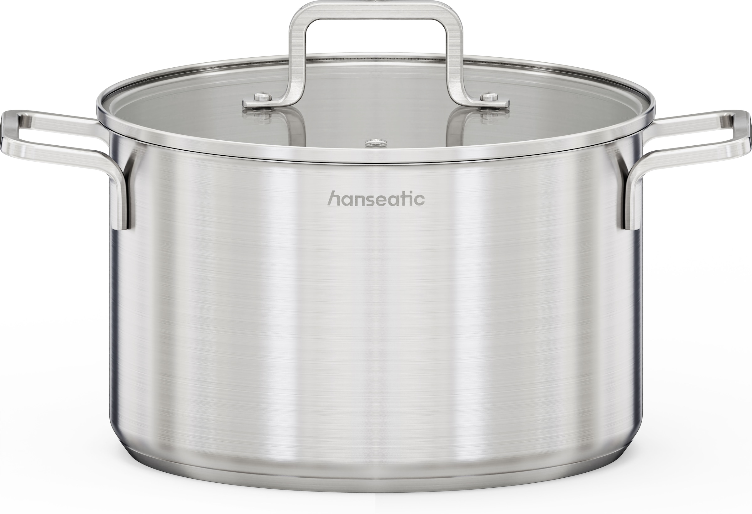 Hanseatic Topf-Set »DAILY« Set, Stielkasserolle 16 cm, Kochtopf 16/20/24 cm, 7 tlg. Edelstahl 18/10