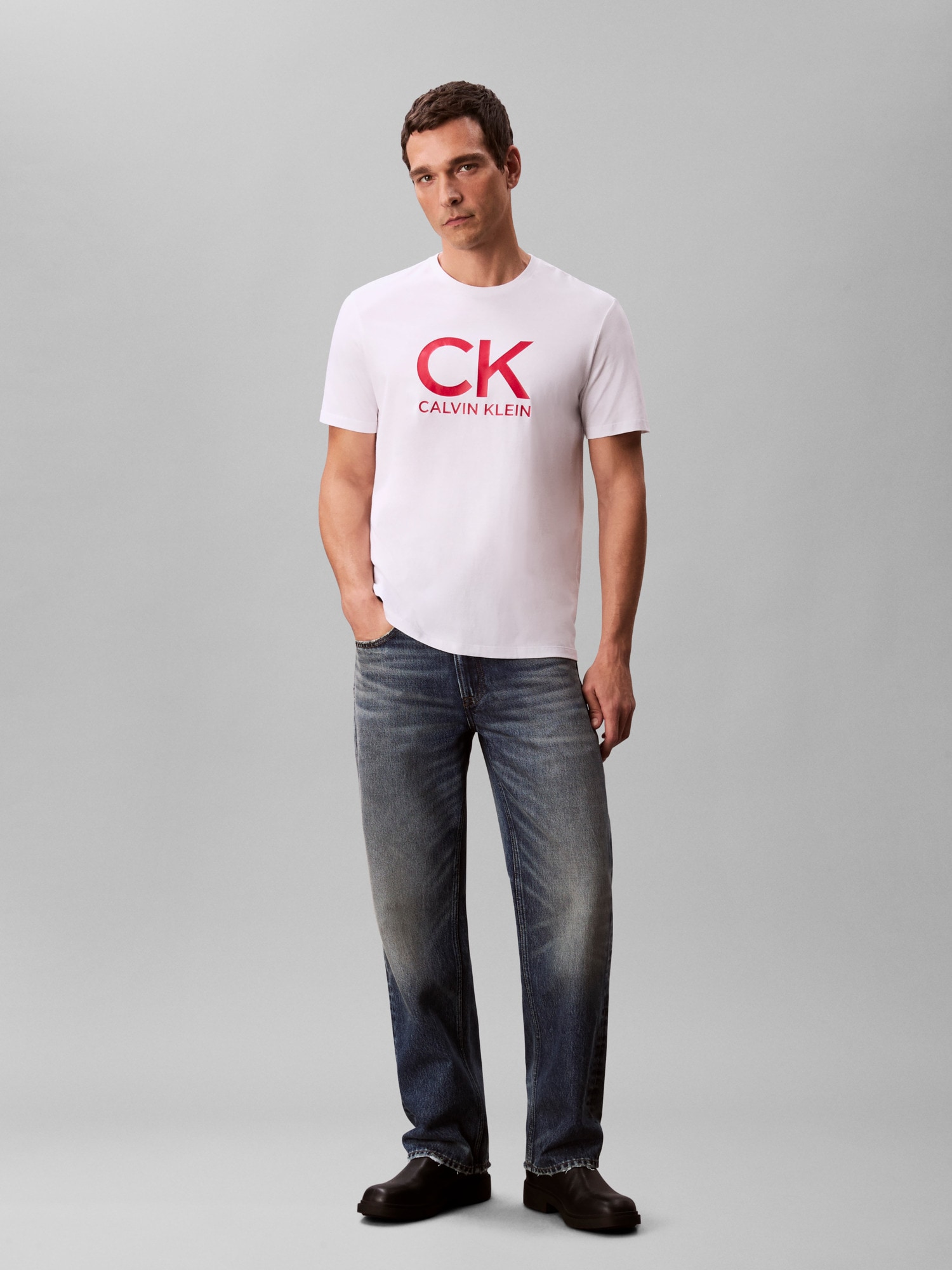 Calvin Klein Jeans T-shirt »SS 30S EU CK CALVIN GRAPHIC TEE« Mit Rundhalsausschnitt, regular fit