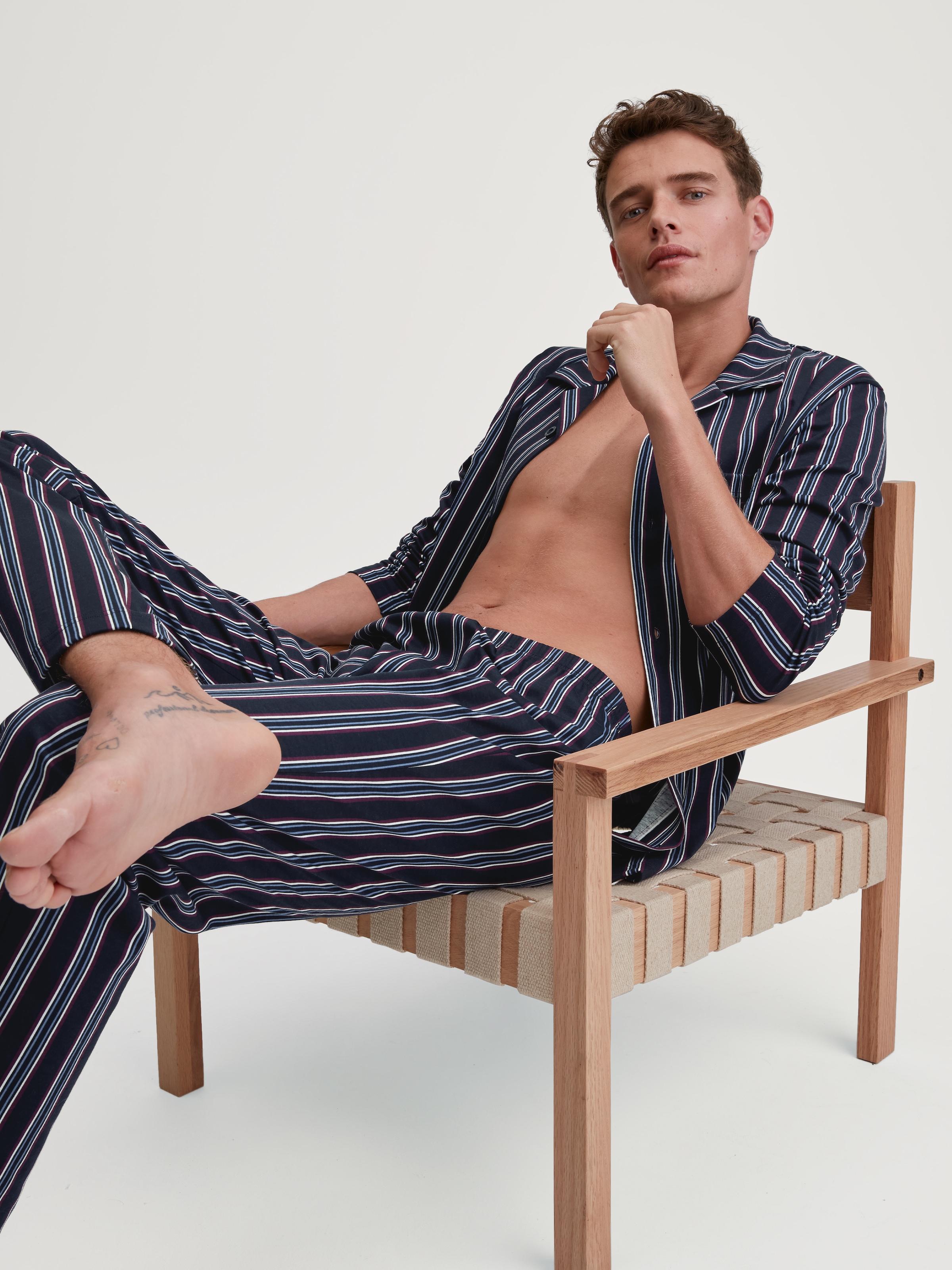 CALIDA Pyjama »Relax Streamline 4« 2 cuis tlg., in Interlock-Qualität, weich, Cotton, lange Ärmel
