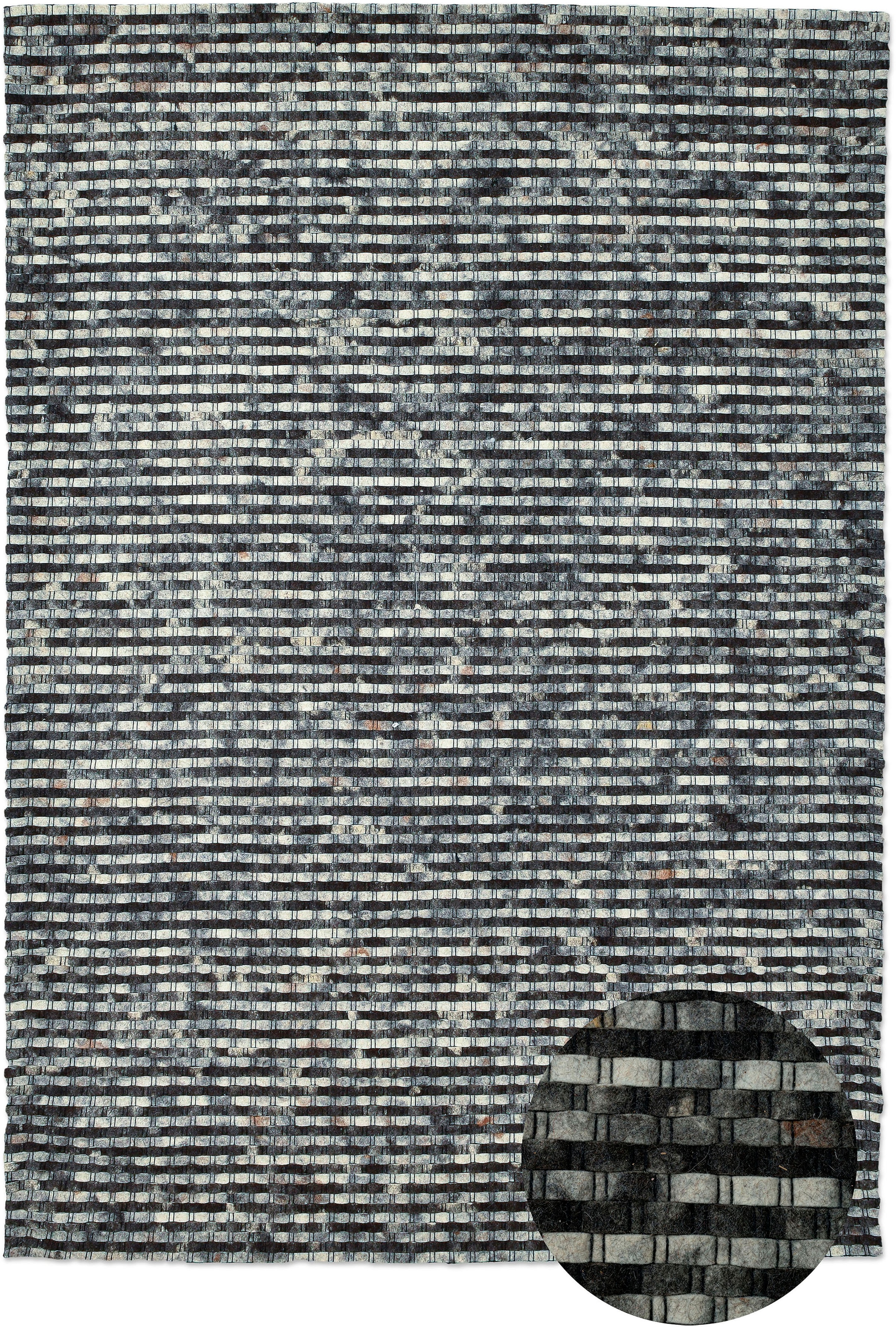 THEKO Tapis en laine »Tauern« Rectangulaire 10 mm Höhe Handweb Teppich, reine Wolle, handgewebt