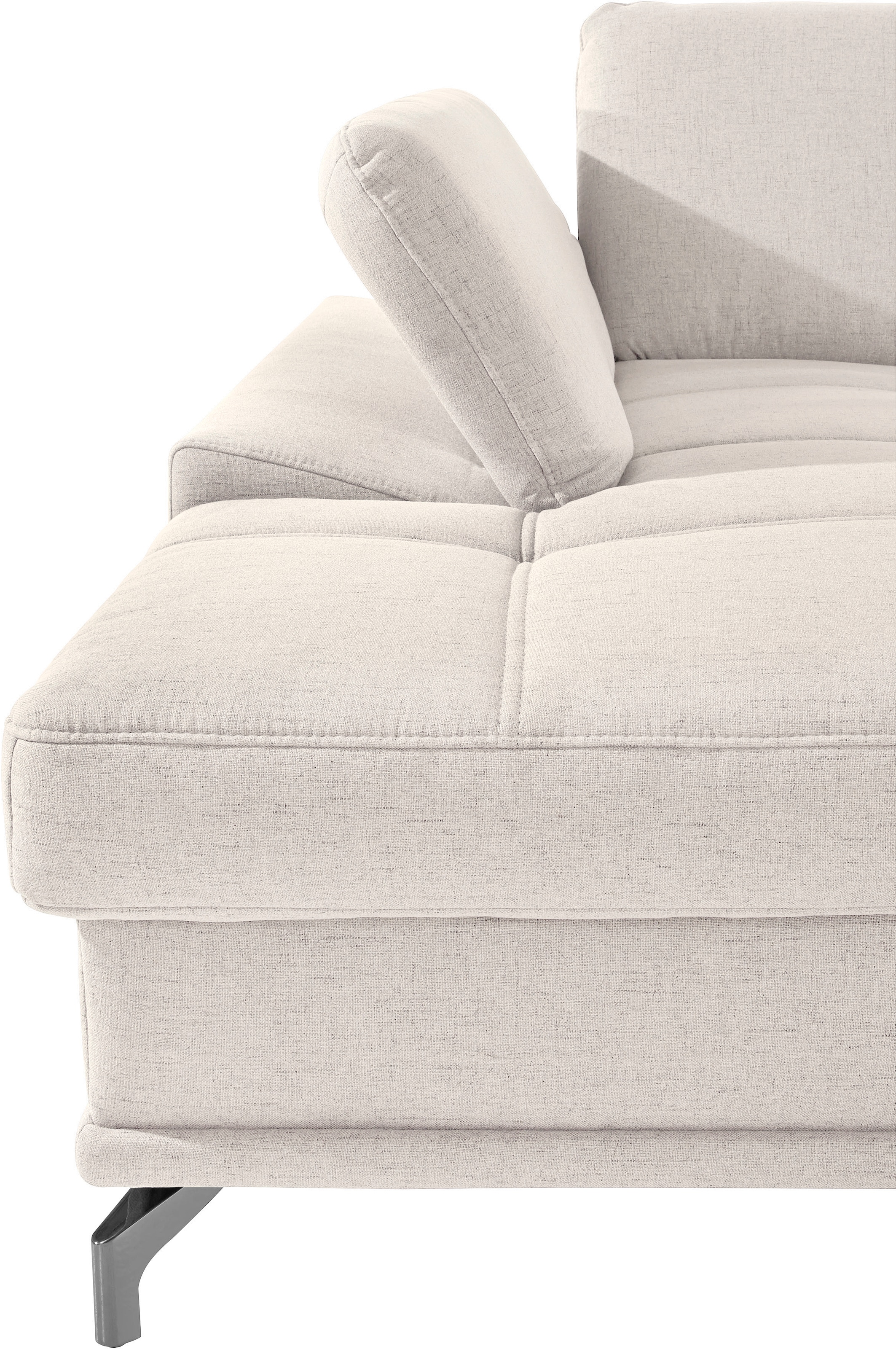 PLACES OF STYLE Paysage de salon »Costello U-Form, B: 363 cm mit Sitztiefen-, Armteilverstellung &« 3 Nierenkissen, optional Bettfunktion & Bettkasten