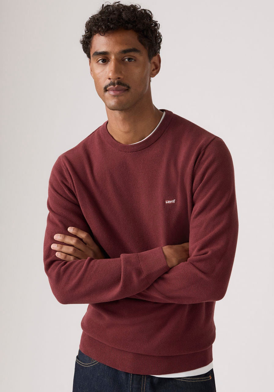 Levi's® Rundhalspullover »LIGHTWEIGHT HM SWEATER« Feingerippte Abschlüsse