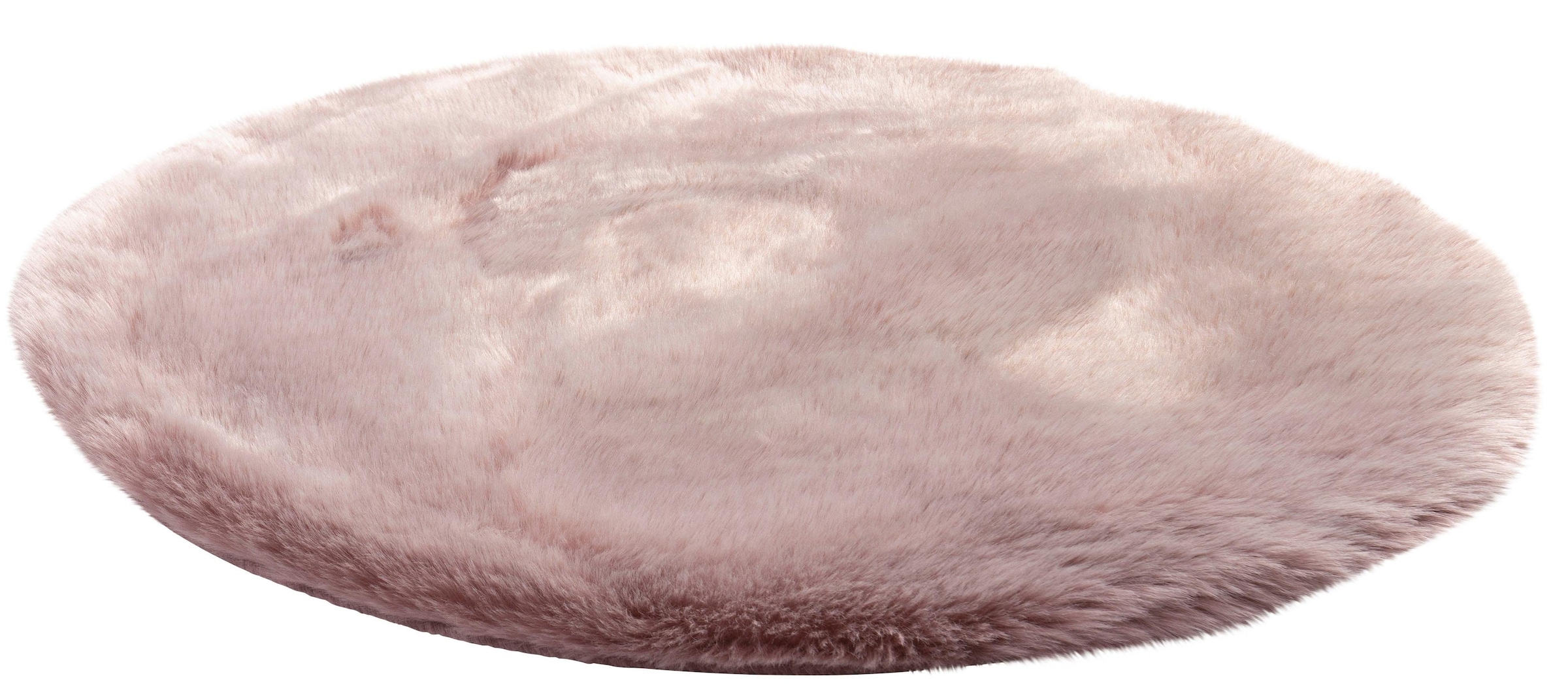 Obsession Tapis en fourrure »My Samba 495« Rond 40 mm Höhe Kunstfell, handgetufte changierende Farben, weicher Hochflor