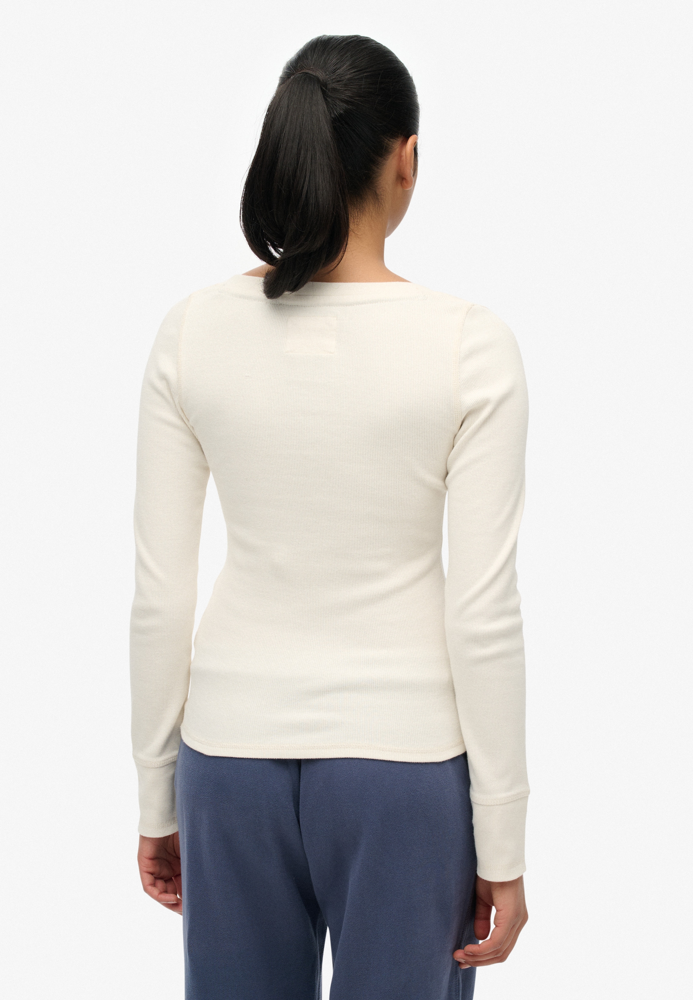 Superdry T-shirt à manches longues »ATHLETIC BUTTON DOWN LS TOP« im Henley-Stil