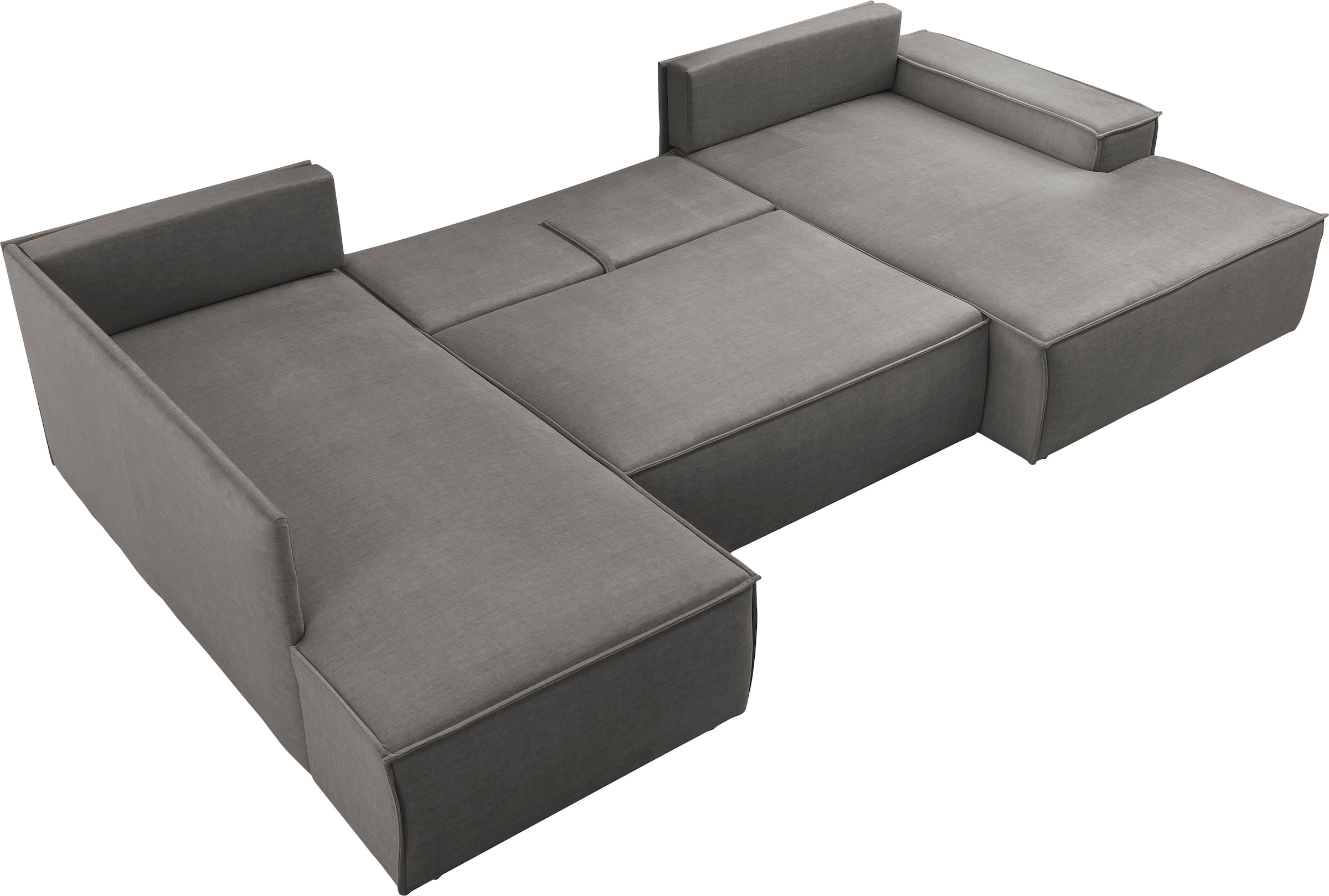 GOODproduct Wohnlandschaft »SHERWOOD U-Form, 329 cm - OTTO. Verlässliche Qualität.« Schlaffunktion m. Bettkasten (194x139 cm), Cord, Vintage, Samtvelours