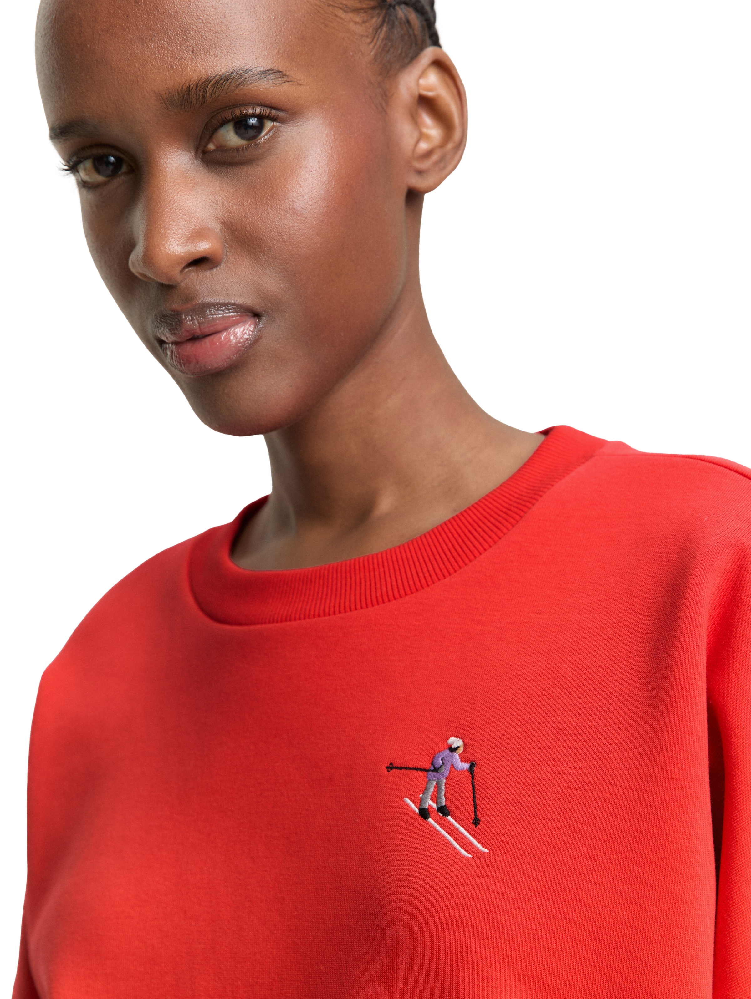 TOM TAILOR Denim Sweatshirt , Rundhals, bequeme Passform, bedruckt
