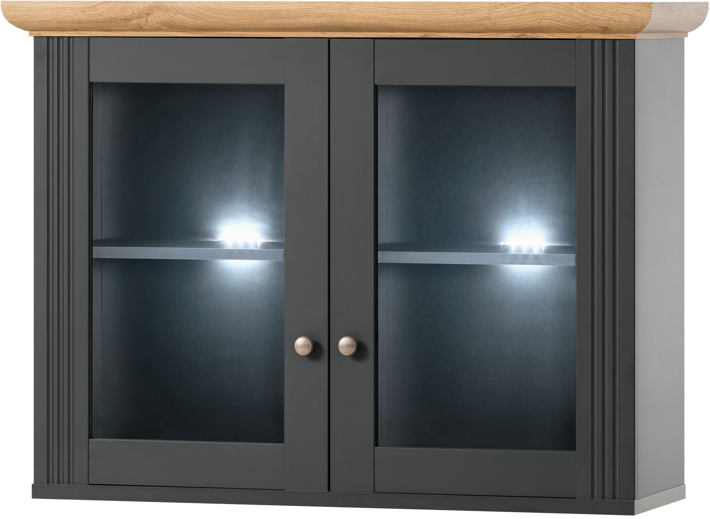 GOODproduct Kitchenette »KS-Westminster, Pantryküche im Landhaus Stil, hochwertige Metallgriffe« Ensemble,  Breite 294 cm, Kommoden, Wandpaneel, Hängeschrank, Herdumbau