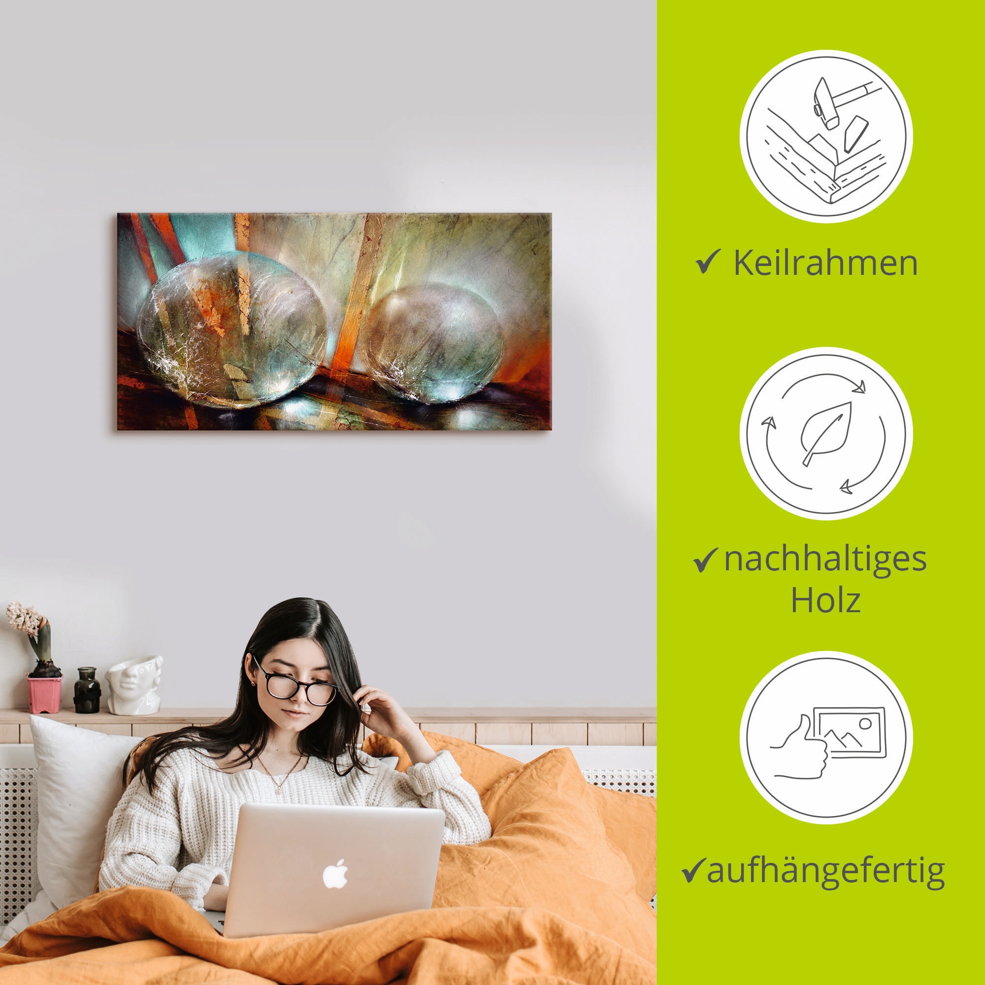 Artland Tableau sur toile »Lichtfänger« 1 cuis tlg. auf Holzrahmen gespannt