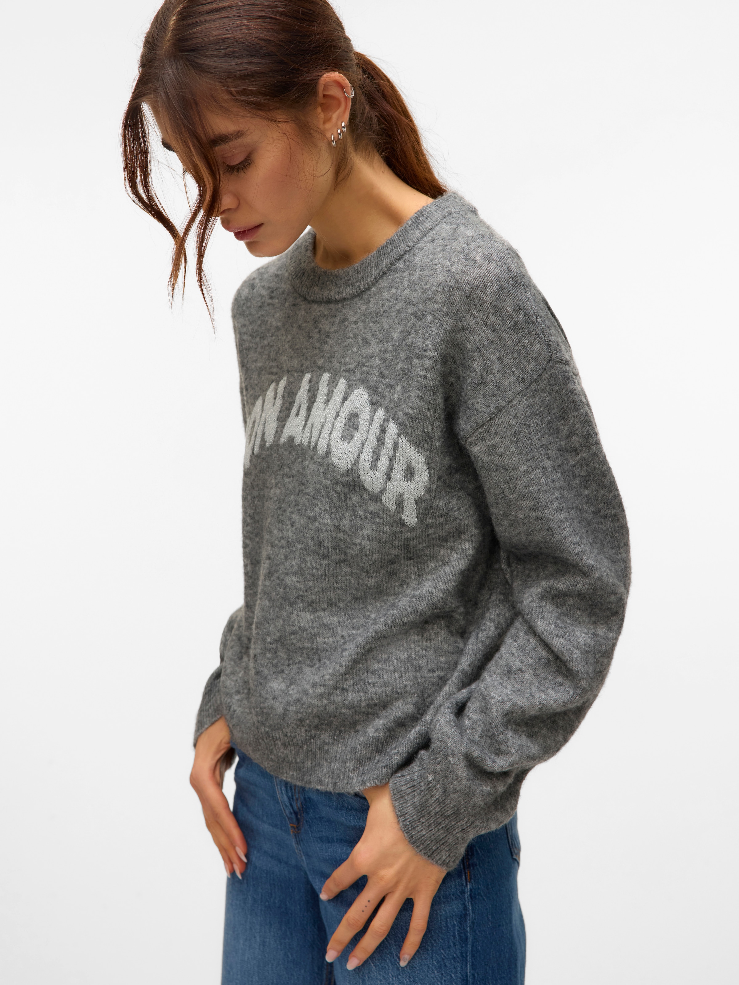 Vero Moda Pull en tricot »VMAMOREMIO LS O-NECK PULLOVER BOO«