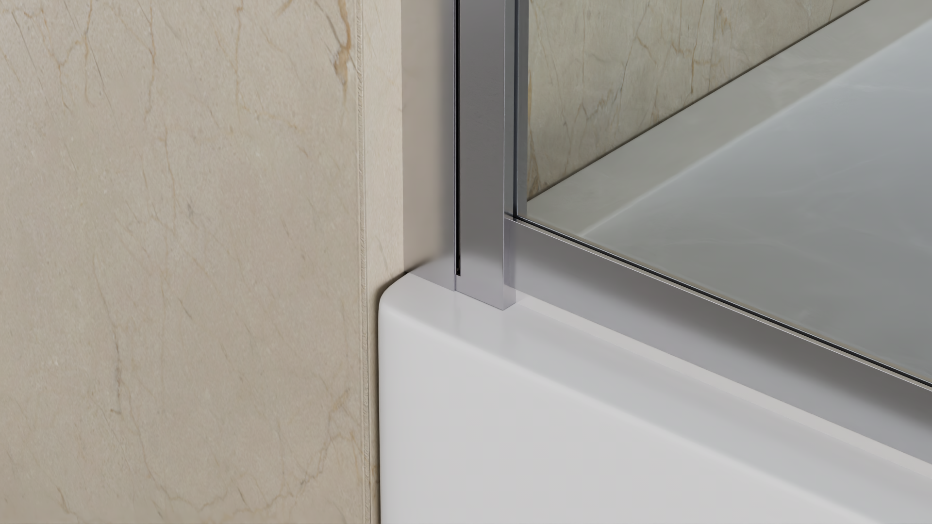 welltime Badewannenaufsatz »Slider« 2 Stk. tlg. Duschwand zum Zusammenschieben UND an die Wand klappen!