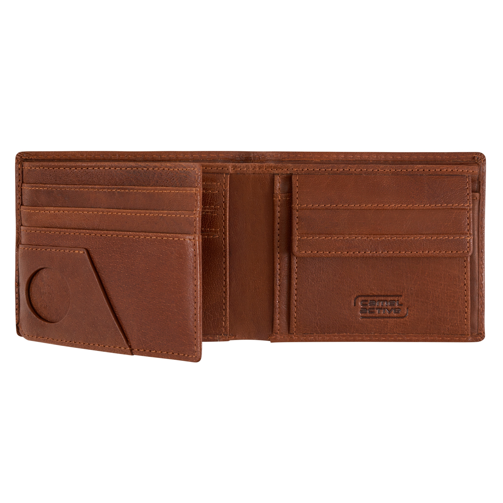 camel active Porte-monnaie »Field« aus fein genarbte Leder mit RFID-Schutz und Tracking Tag Fach