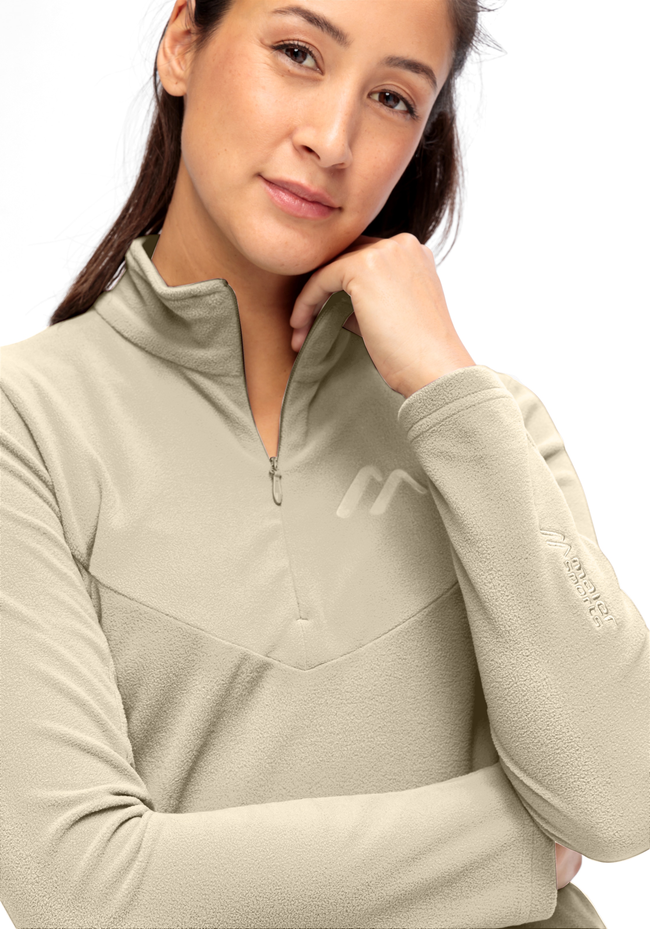 Maier Sports Pull en polaire »Denise HZ W«, Damen Midlayer, pflegeleichtes Half-Zip Fleece
