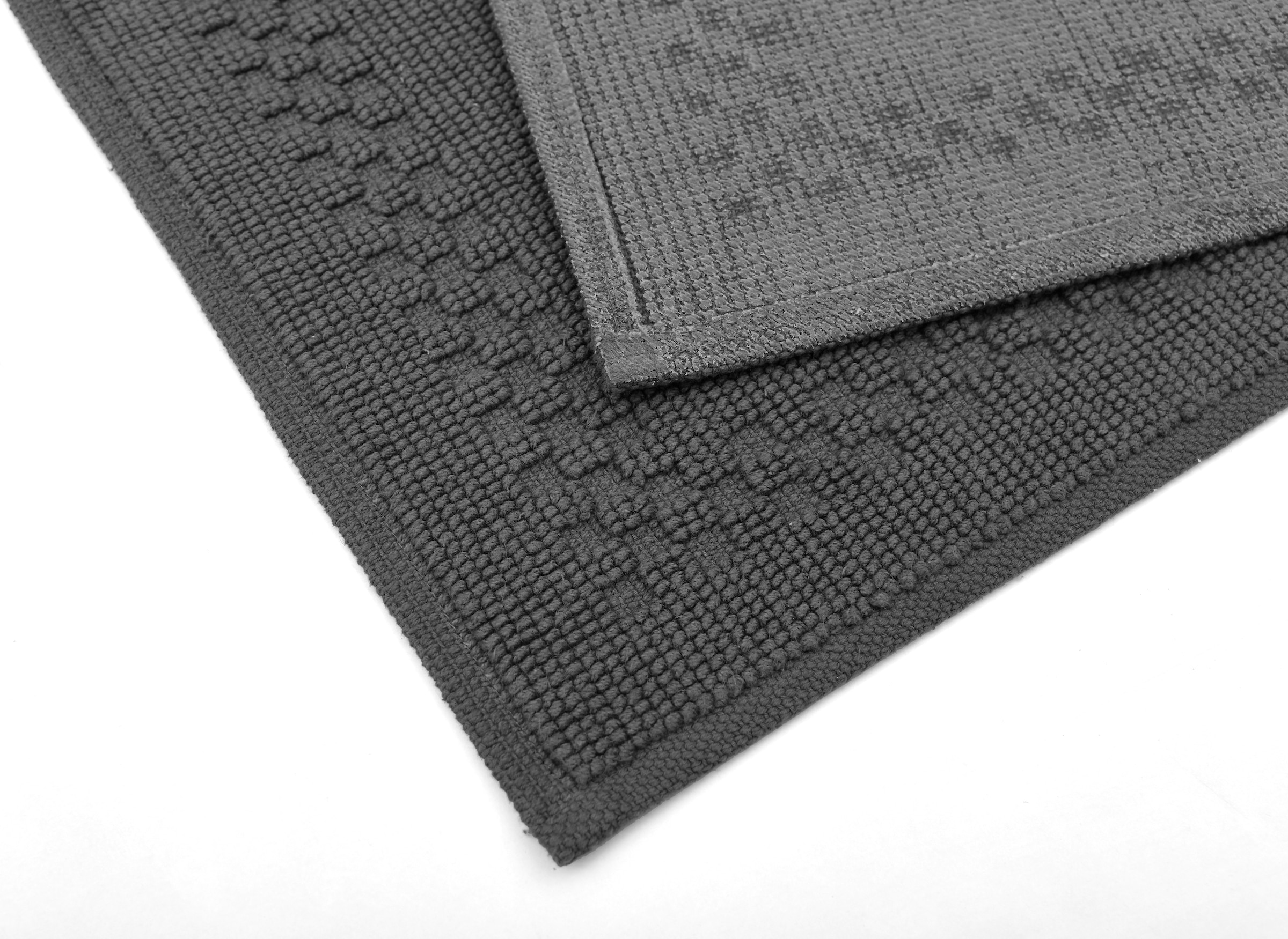 GOODproduct Badematte »Regona, 2 tlg. Hotelmatten-Set, 50x70 cm« Höhe 5 mm rutschhemmend beschichtet schnell trocknend 2-teiliges Set, einfarbig, Badematten Set, 100% Baumwolle