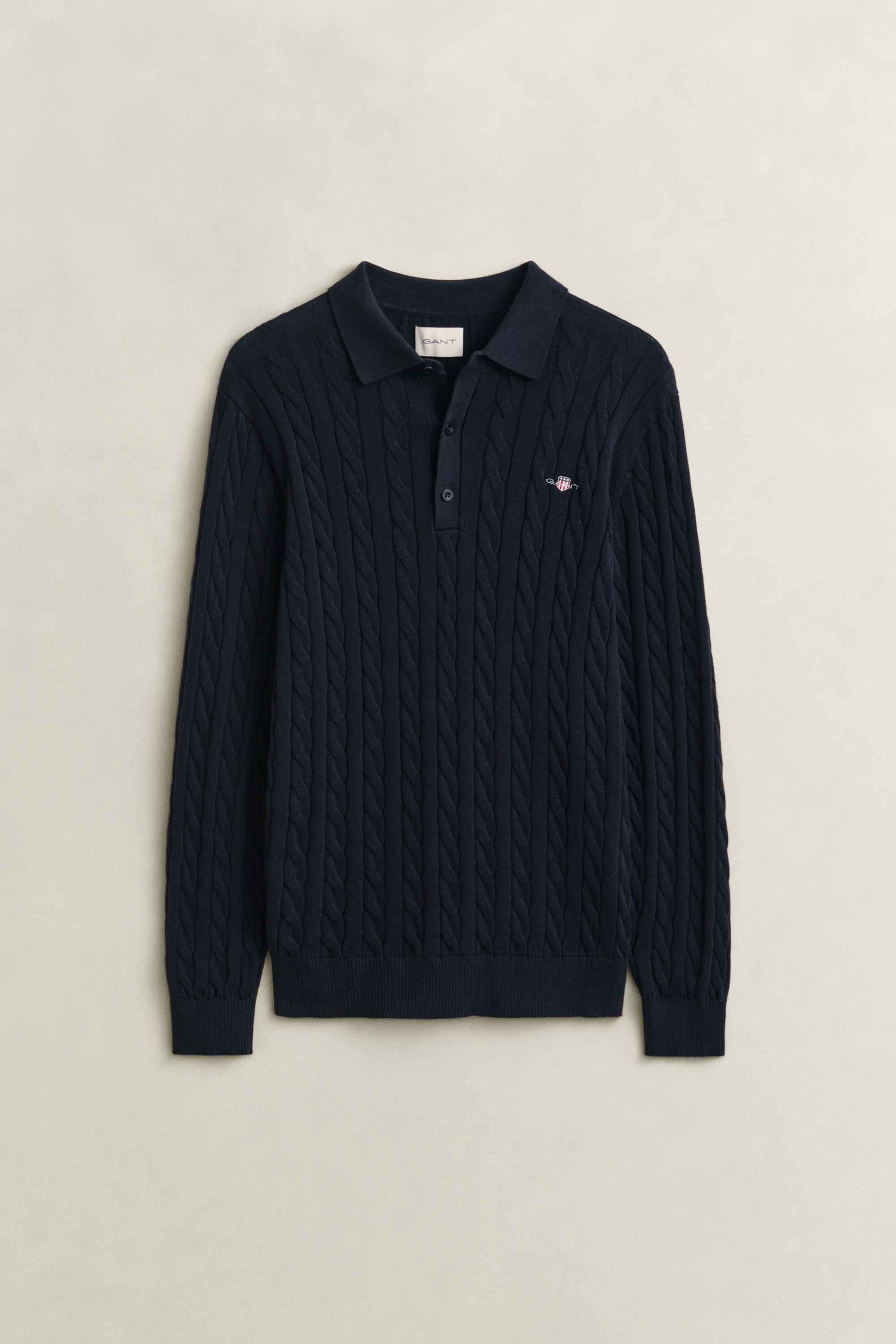 Gant Pull à col polo »COTTON CABLE POLO« regular fit avec col polo