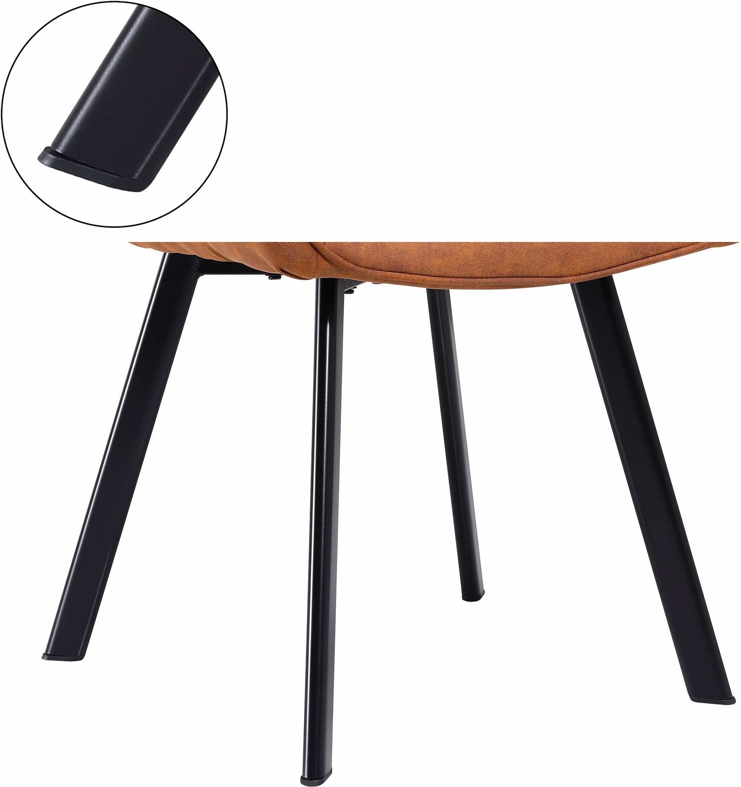 SalesFever Chaise avec accoudoirs »Cardiff Bequemer Esszimmerstuhl« (Set) 2 cuisEdles Doppelset: Rückenlehnen mit charmanter Rautensteppung