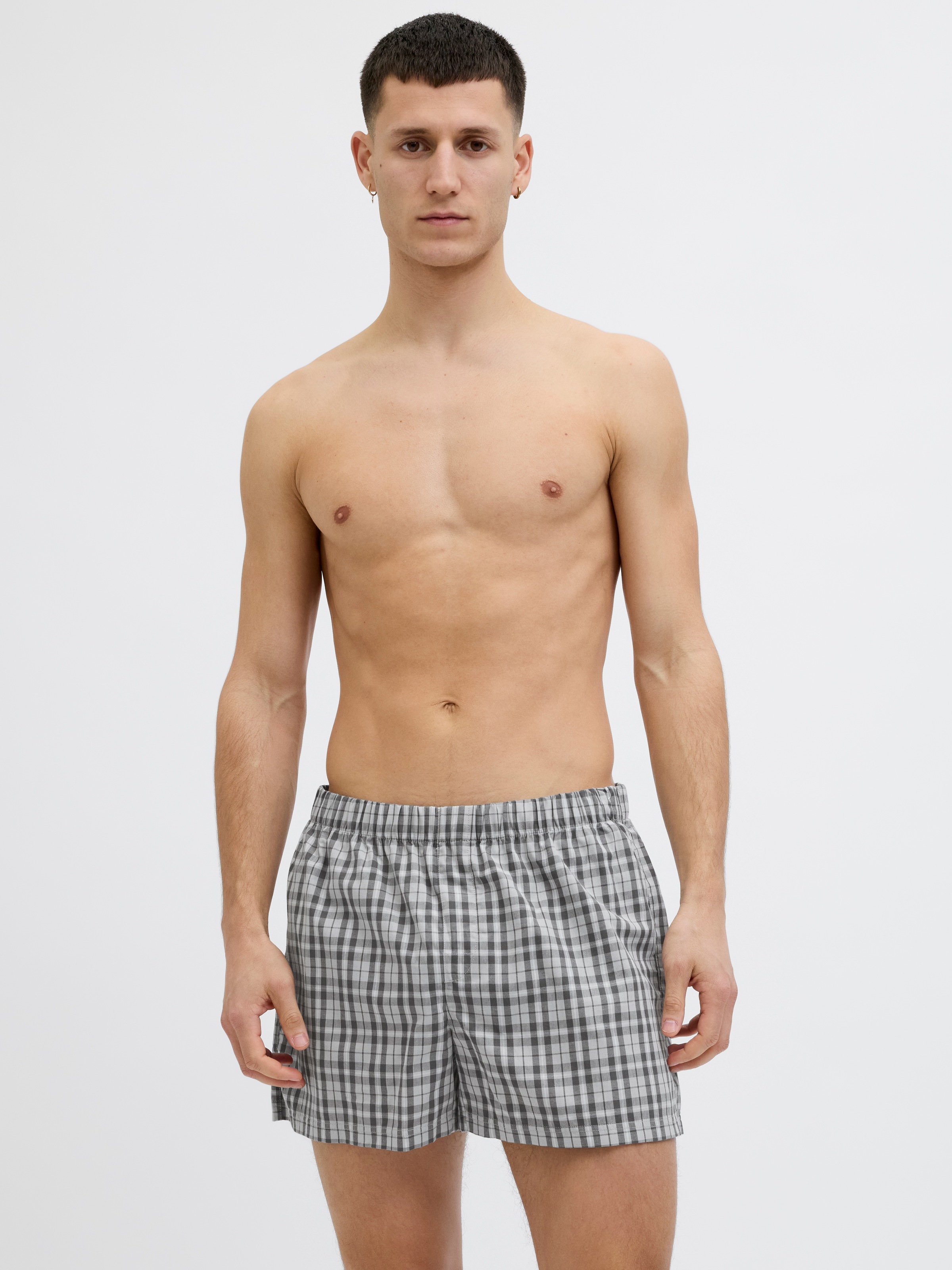 Jack & Jones Boxershorts »JACMILANO WOVEN BOXERS 3 PACK NOOS« Packung, 3 Stk. Baumwolle, elastisches Bündchen