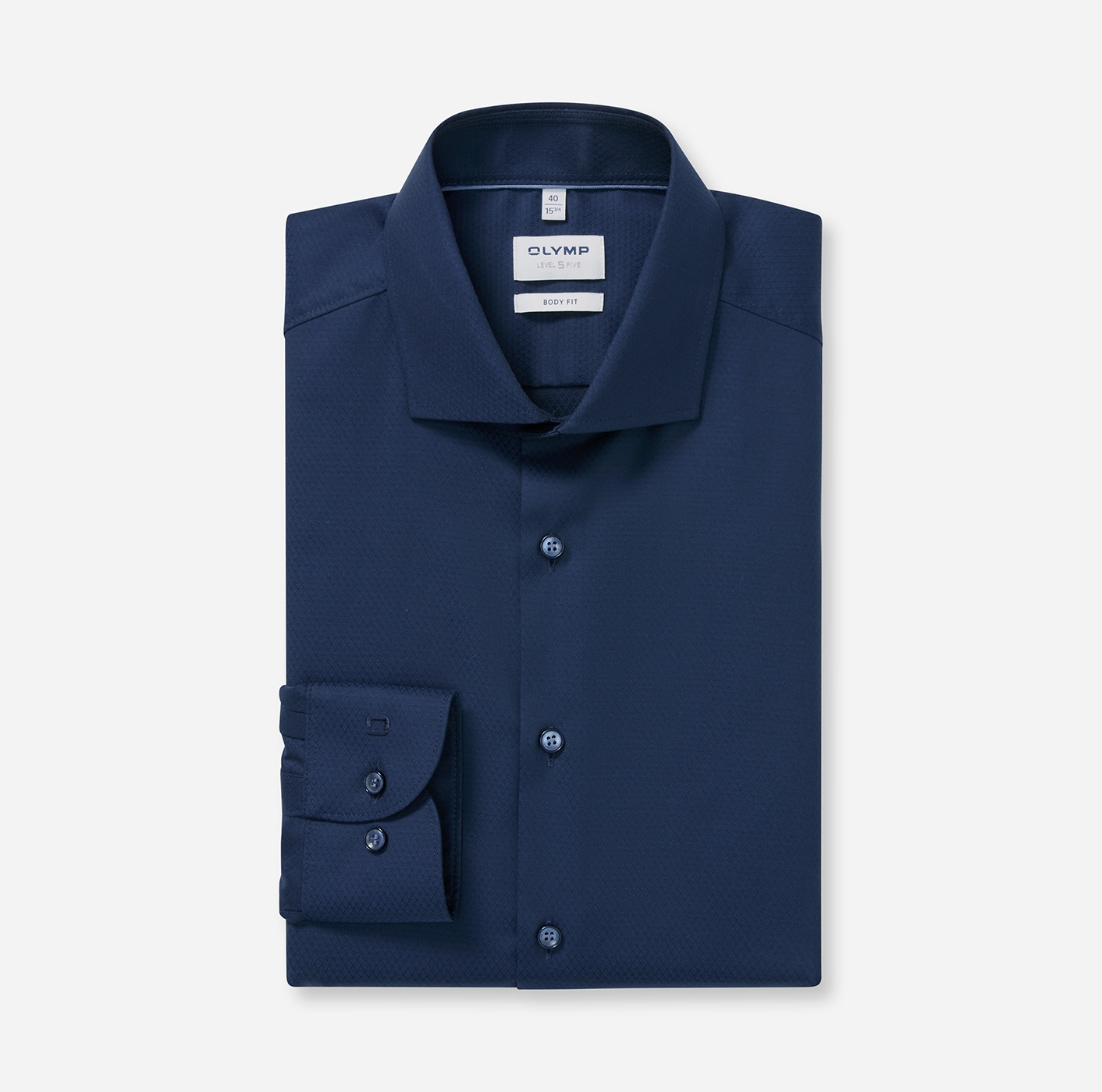 OLYMP Chemise à manches longues »Level 5« Businesshemd, body fit, Royal-Kentkragen, unifarben