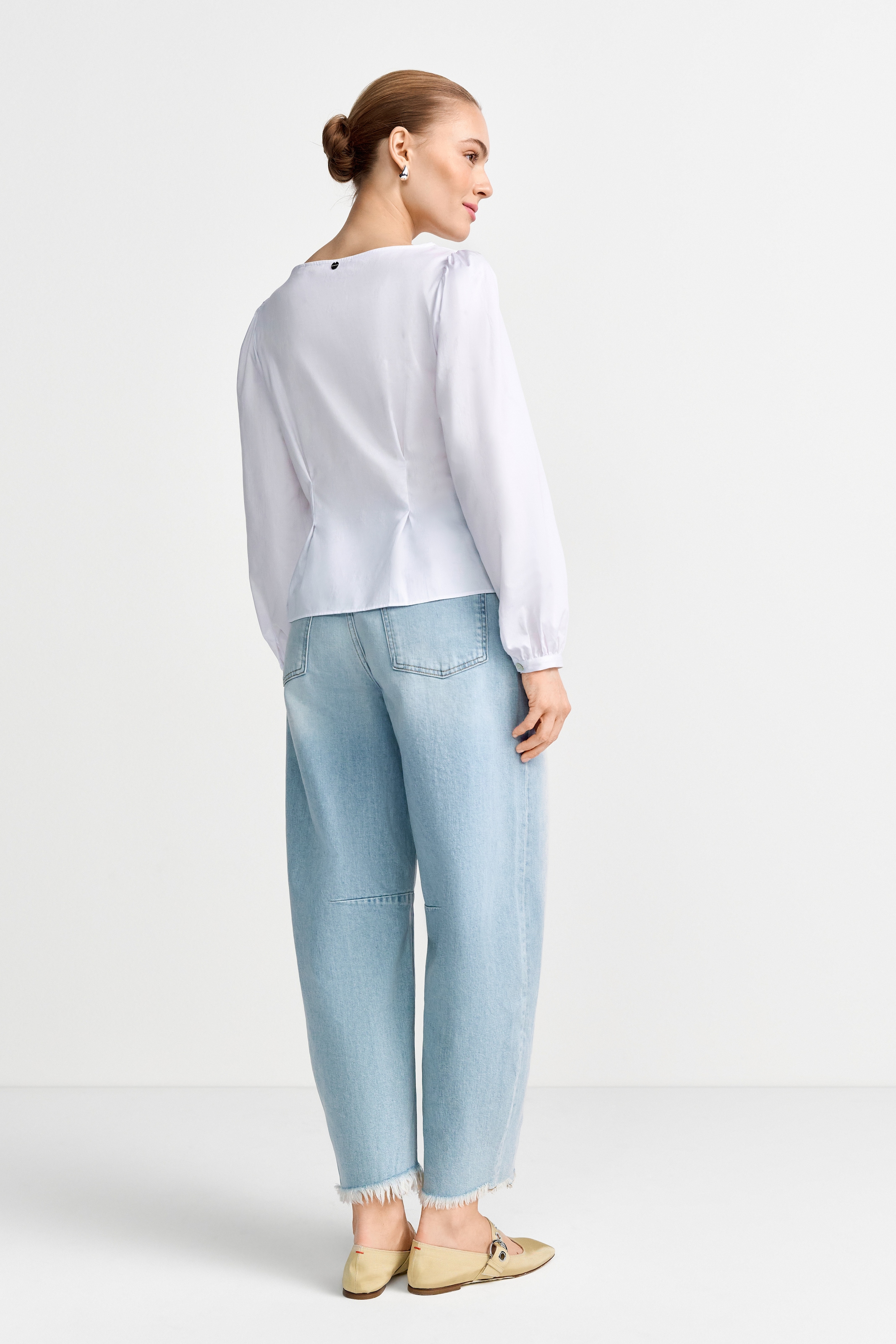 RICHROYAL Jeans large Barrel-Style, Wide Leg Cropped Jeans, mit coolen Destroyed Effekten