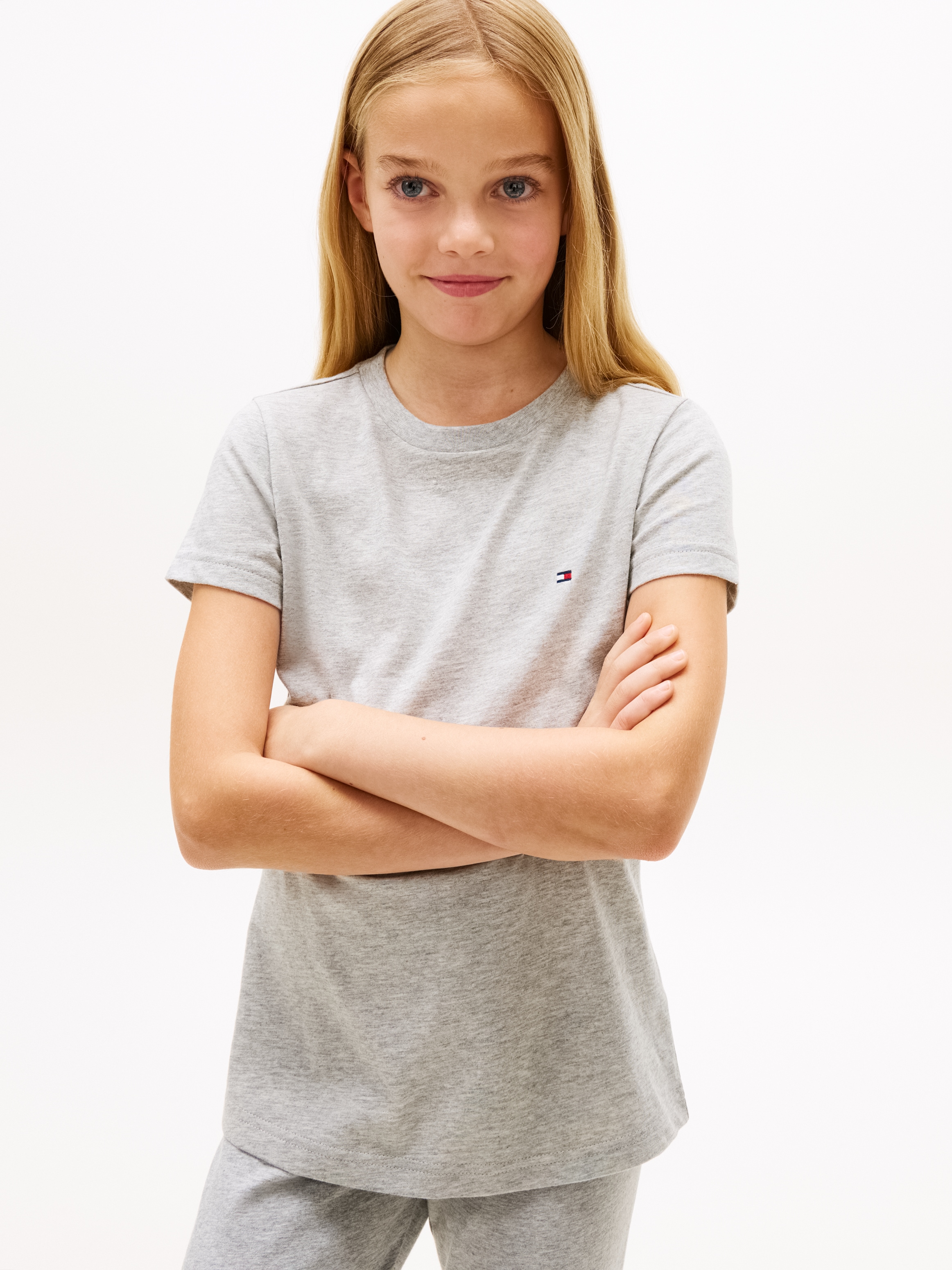 Tommy Hilfiger Underwear T-shirt »2P CN TEE mit Stickerei und Rundhals im 2er-Pack« Paquet, pack de 2, 2 uni, décontracté, coupe régulière, coton, col rond