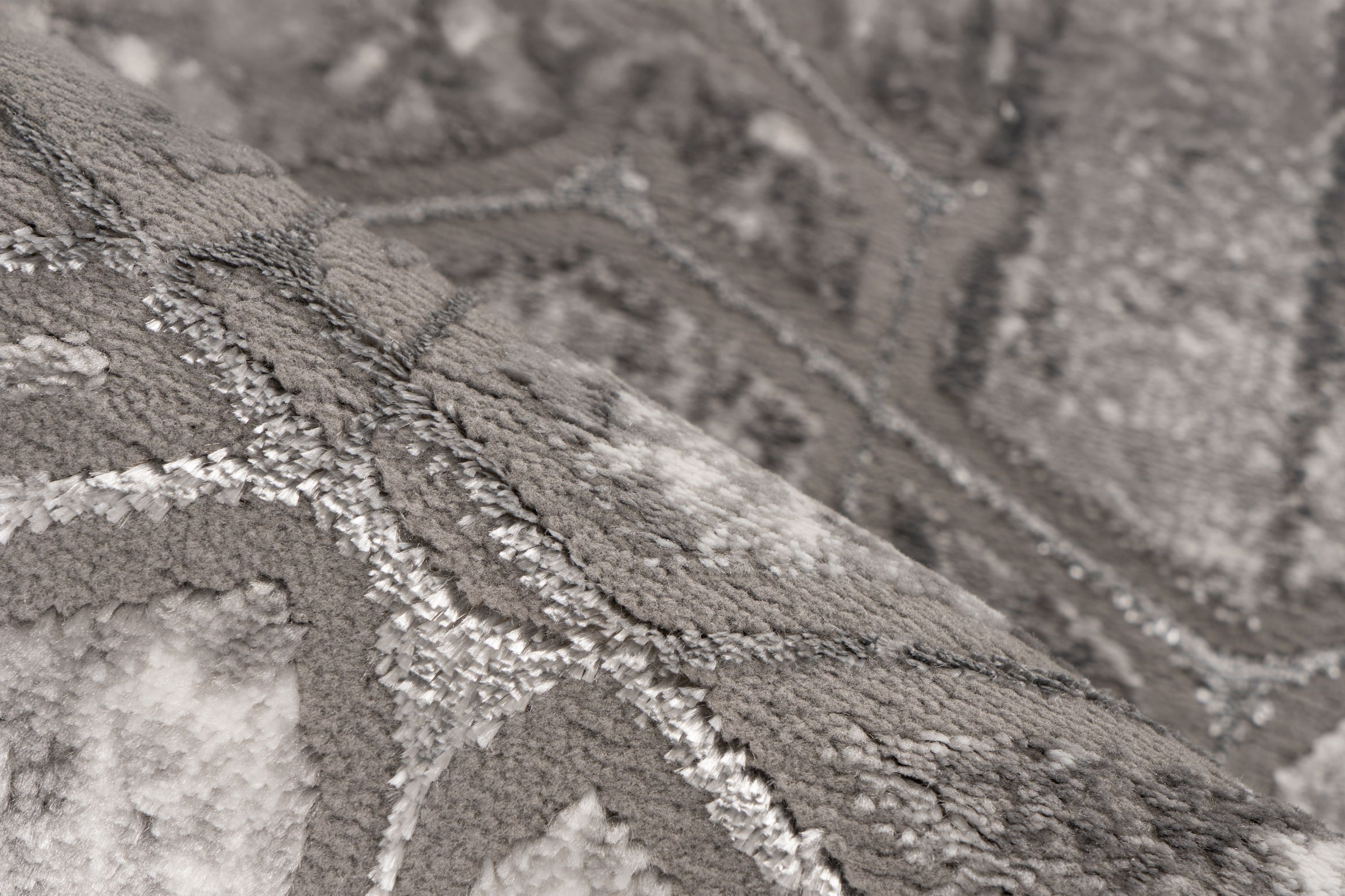 Kayoom Tapis »Mineral 525« Rectangulaire 12 mm Höhe Kurzflor, Hoch Tief Struktur, Wohnzimmer