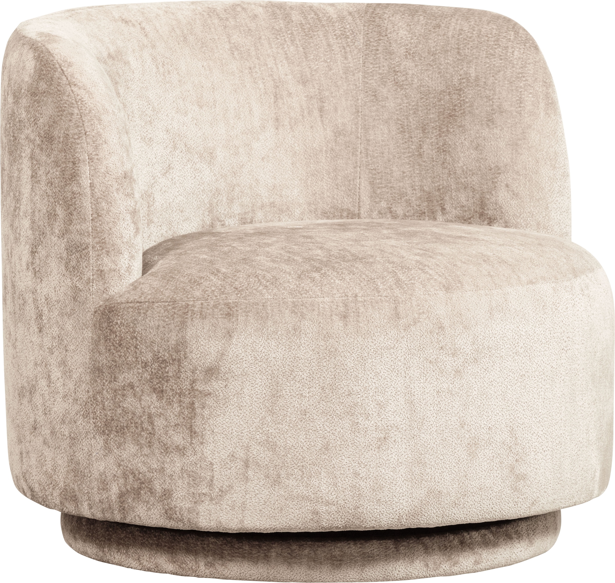 WOOOD Fauteuil pivotant »Popular Chenille-Bezug mit Drehmechanismus H 72 x B 81 x T 80 cm« Capacité de charge 100 kg, résistance maximale à l'usure, multiplex pin