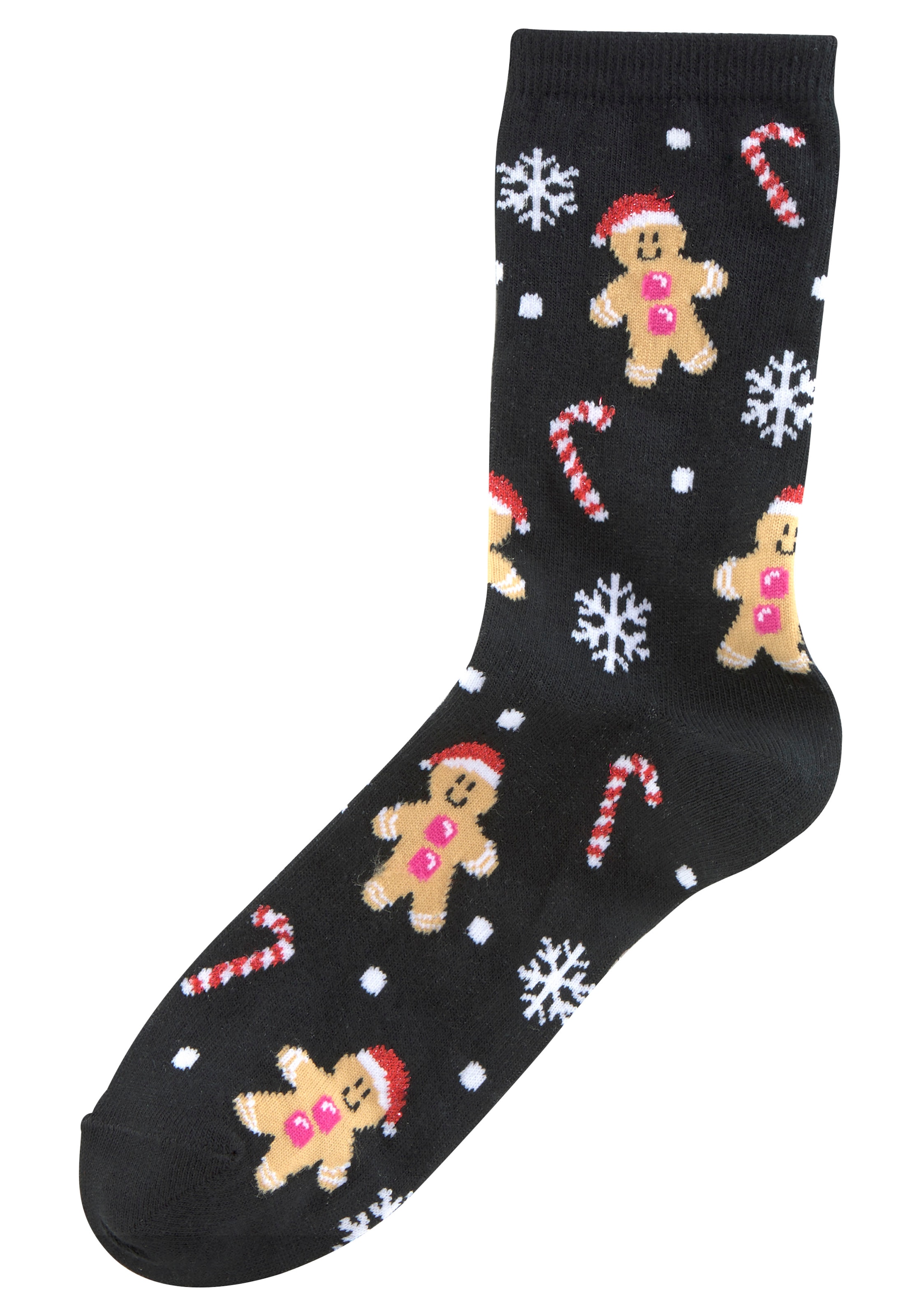 H.I.S Socken Packung, 3 Stk. tlg. mit lustigen Weihnachtsmotiven