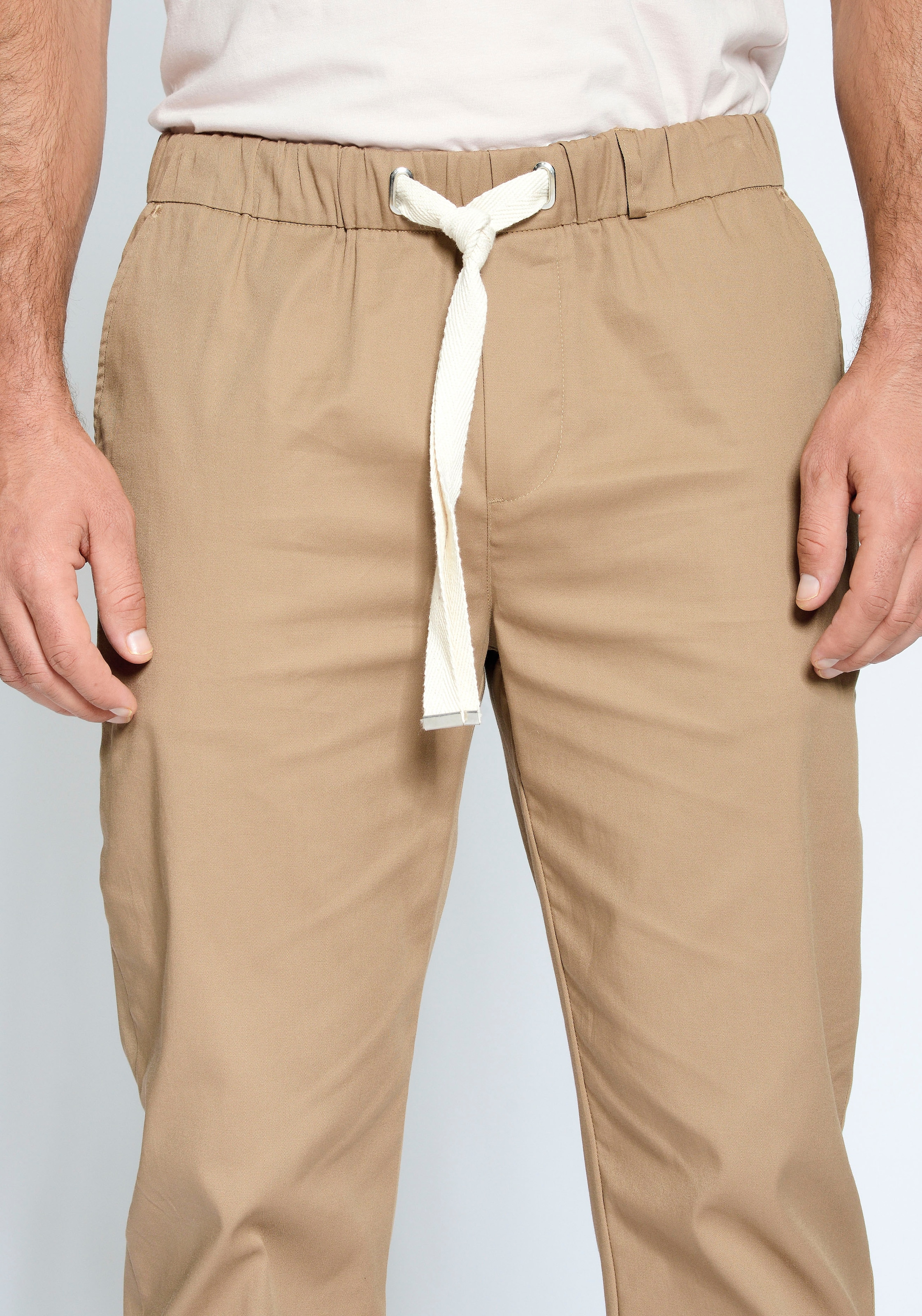 GANG Chinohose »94SANTO JOGGER«  Jogger Style mit Gummizug und Tunnelzug-Verschluss