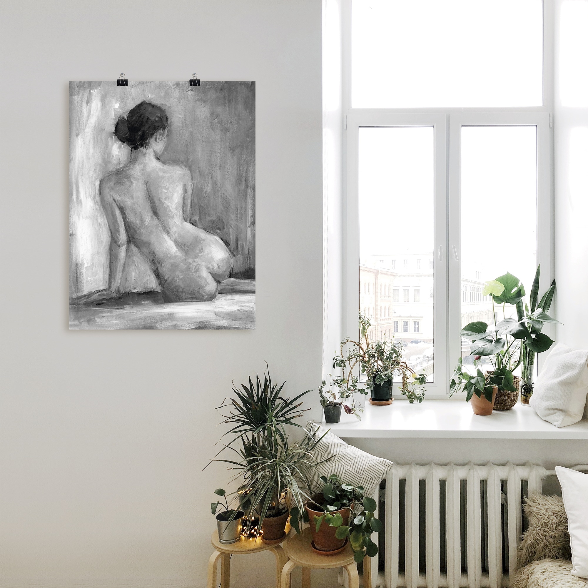 Artland Fresque murale »Figur in schwarz & weiss I« 1 cuis tlg. als Alubild, Leinwandbild, Poster in verschied. Grössen