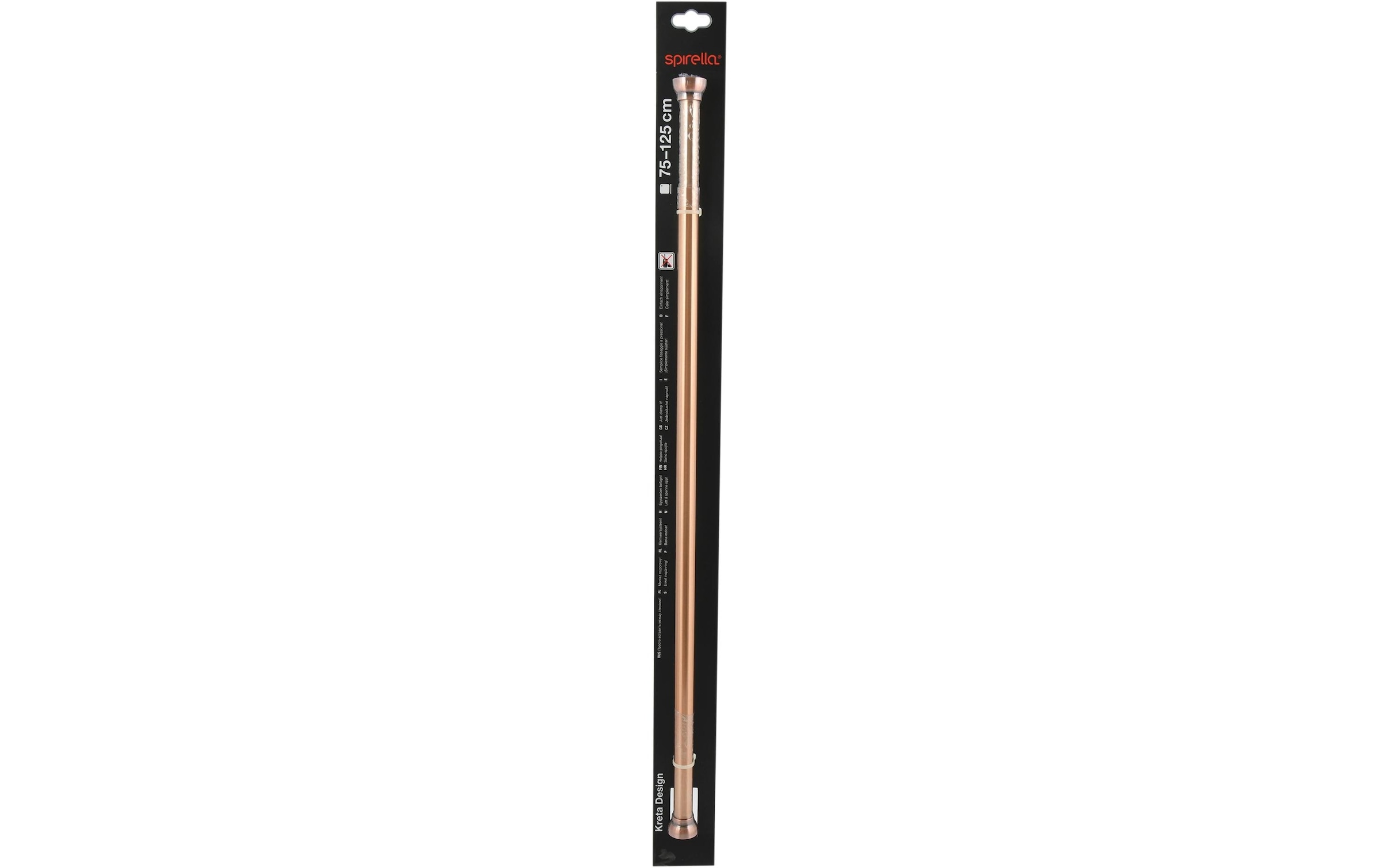 spirella Duschvorhangstange »Kreta 75/125 x 2,1 cm« Ø 21 mm 1 läufig-läufig Ohne Bohren