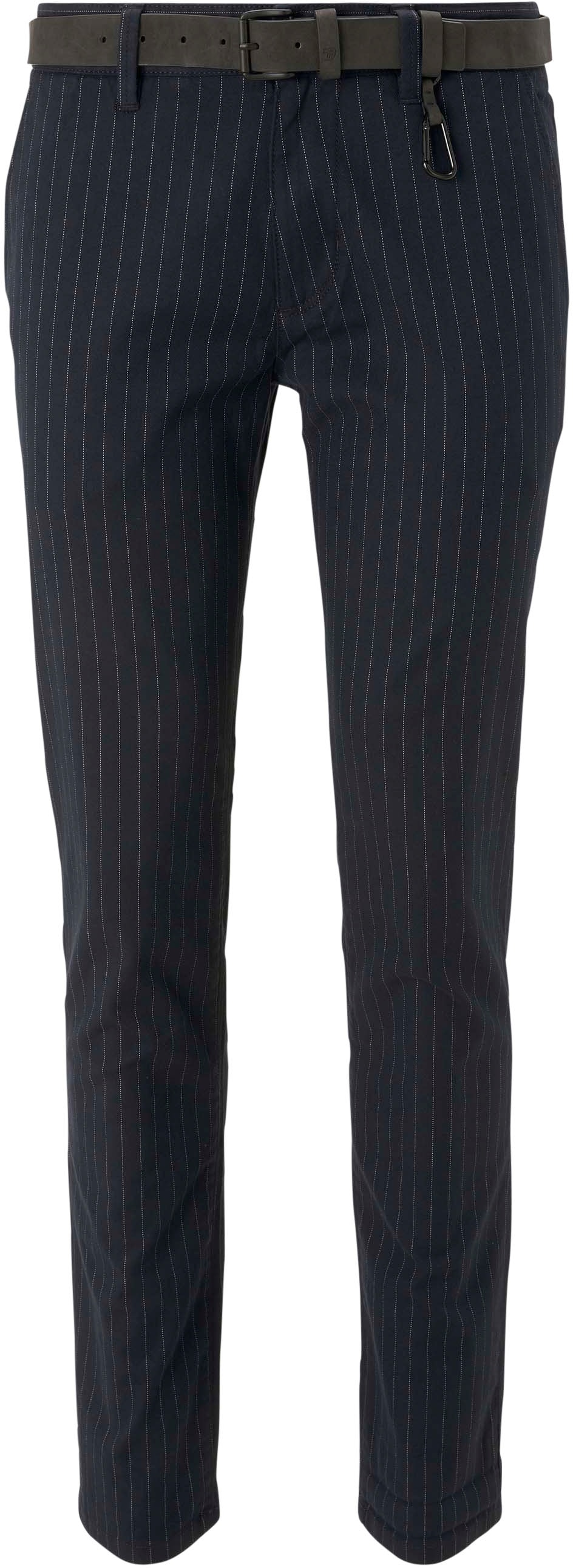 TOM TAILOR Denim Chinohose  mit Gürtel