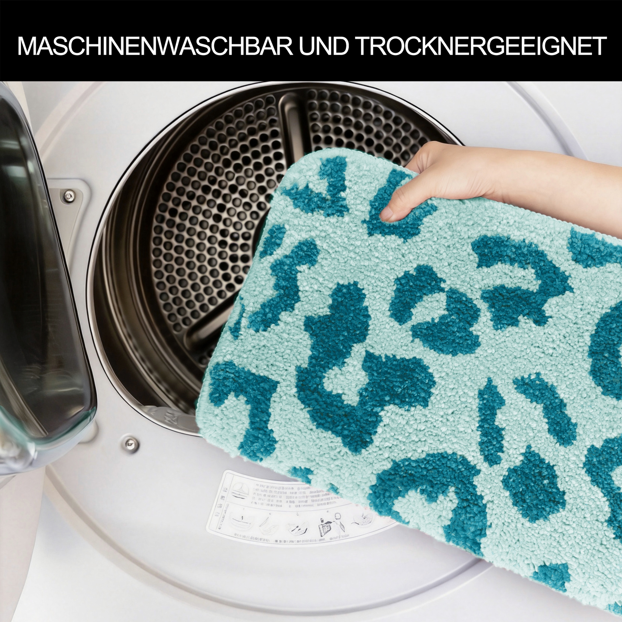 GOODproduct Badematte »Anna Leo, Badvorleger, Badezimmer Teppich, Duschvorleger« Höhe 15 mm rutschhemmend beschichtet fussbodenheizungsgeeignet | schnell trocknend mit Animal Print, modernes Muster, Leo, weich