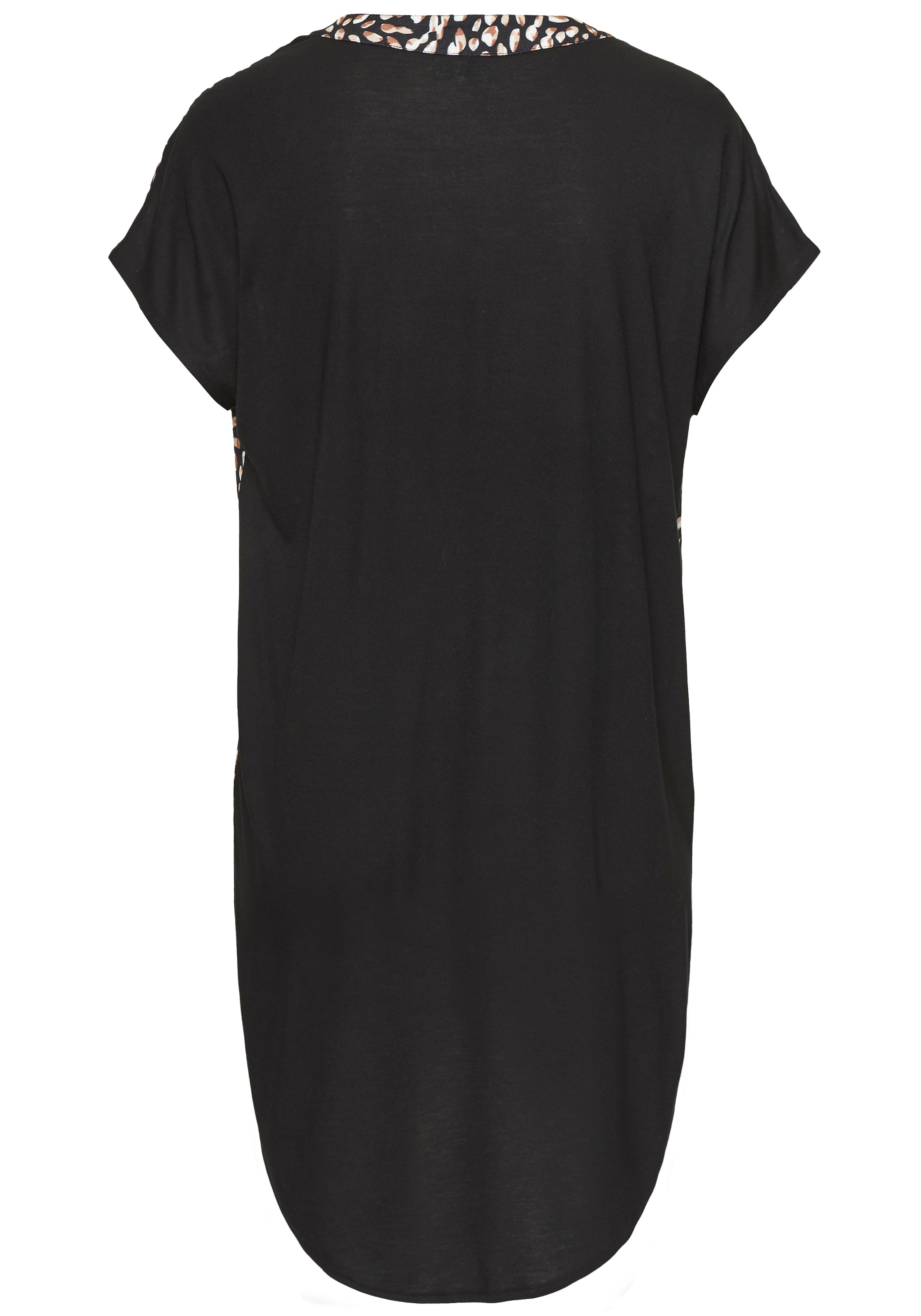 Beachtime T-shirt long aus Materialmix