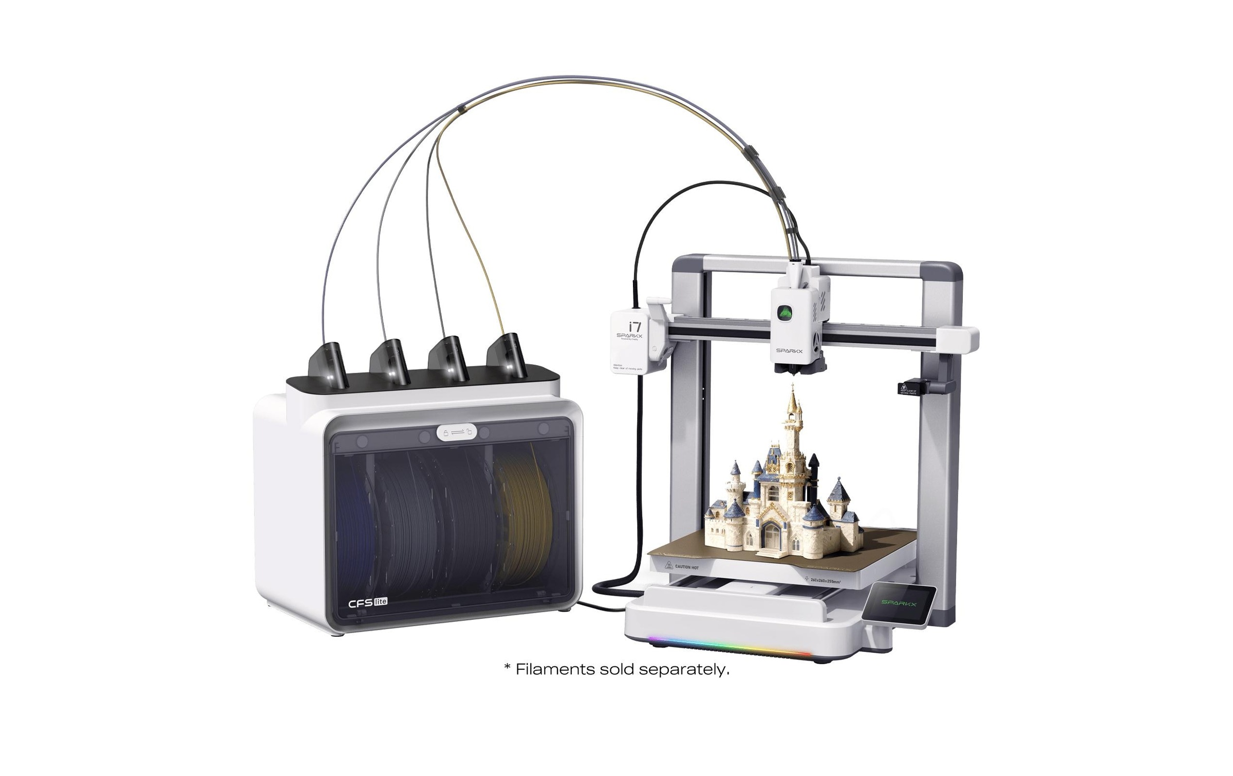 Creality Imprimante 3D »SPARKX i7 Farb-Combi (i7 + CFS Lite)« Drucktechnik: Fused Deposition Modeling