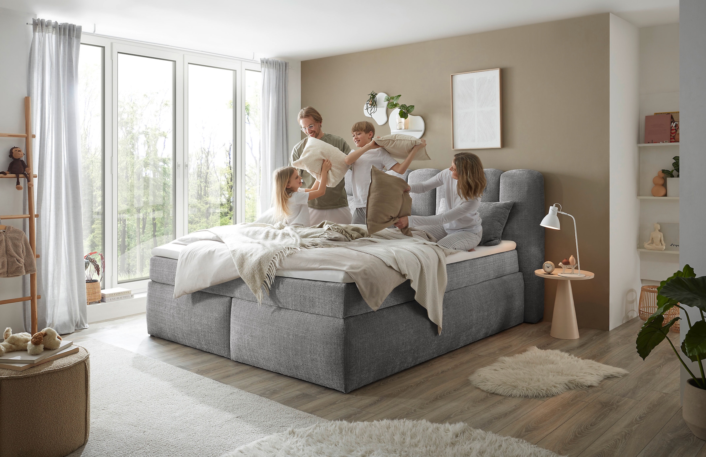 ED EXCITING DESIGN Boxspringbett »Gibsons in der Grösse 200x220cm, Überlänge« erhältlich in verschiedenen Farben
