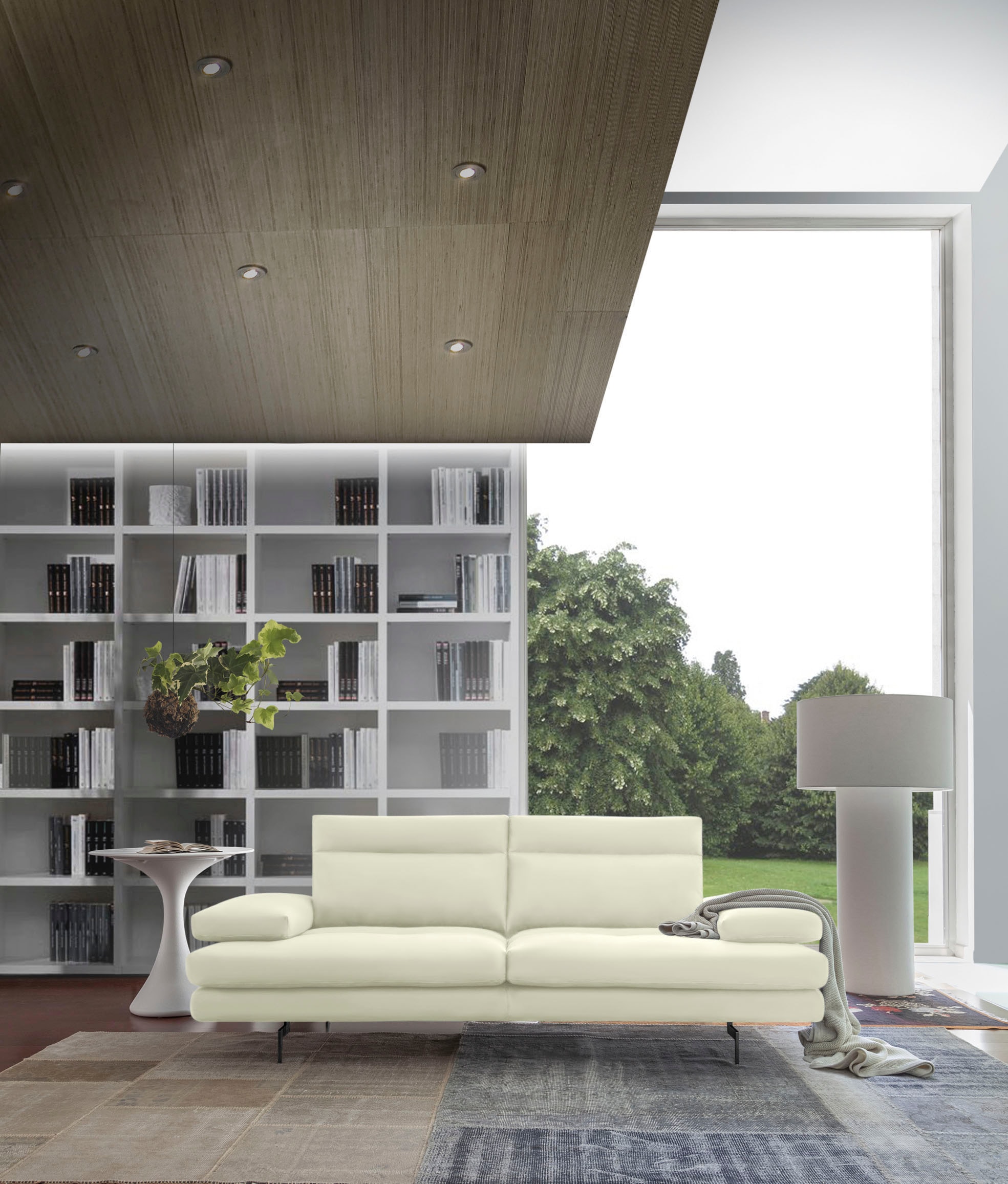 CALIA ITALIA 3-Sitzer inkl. Sitztiefenverstellung und Armteilfunktion, Füsse in Schwarz matt