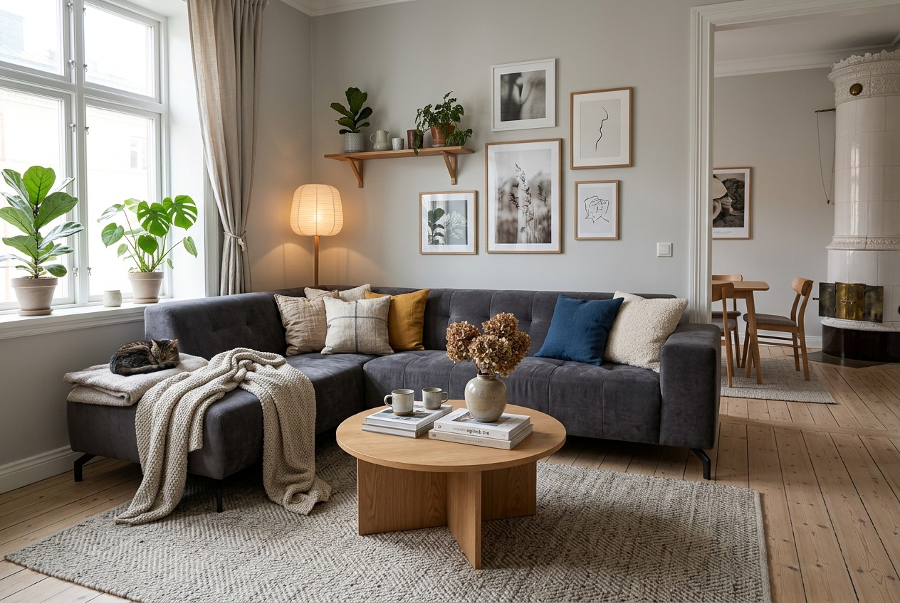 GOODproduct Canapé d'angle »NEW Lorcan« Chenille Bezug, Breite 275 cm, Metallfüsse
