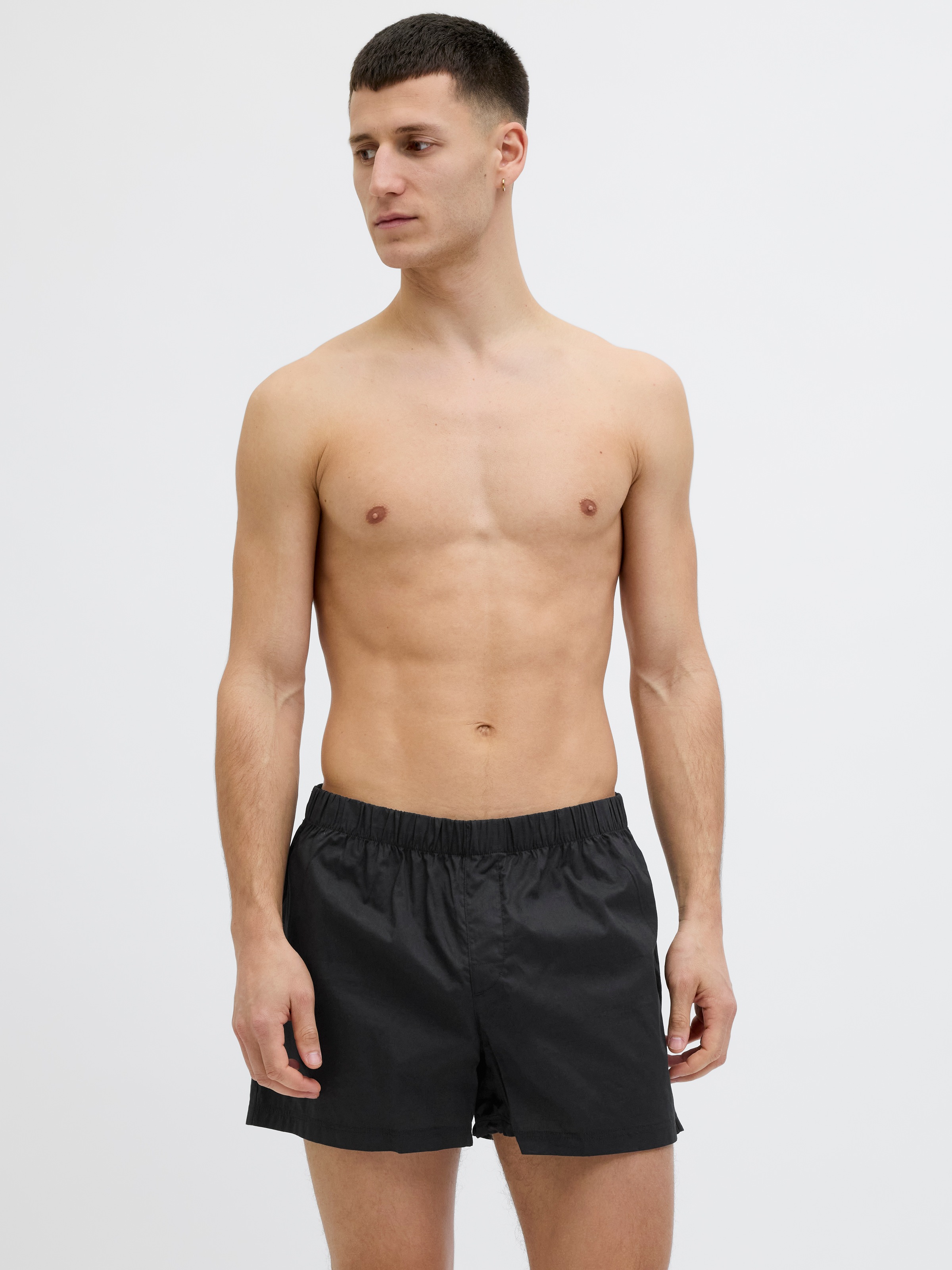 Jack & Jones Boxershorts »JACMILANO WOVEN BOXERS 3 PACK NOOS« Packung, 3 Stk. Baumwolle, elastisches Bündchen