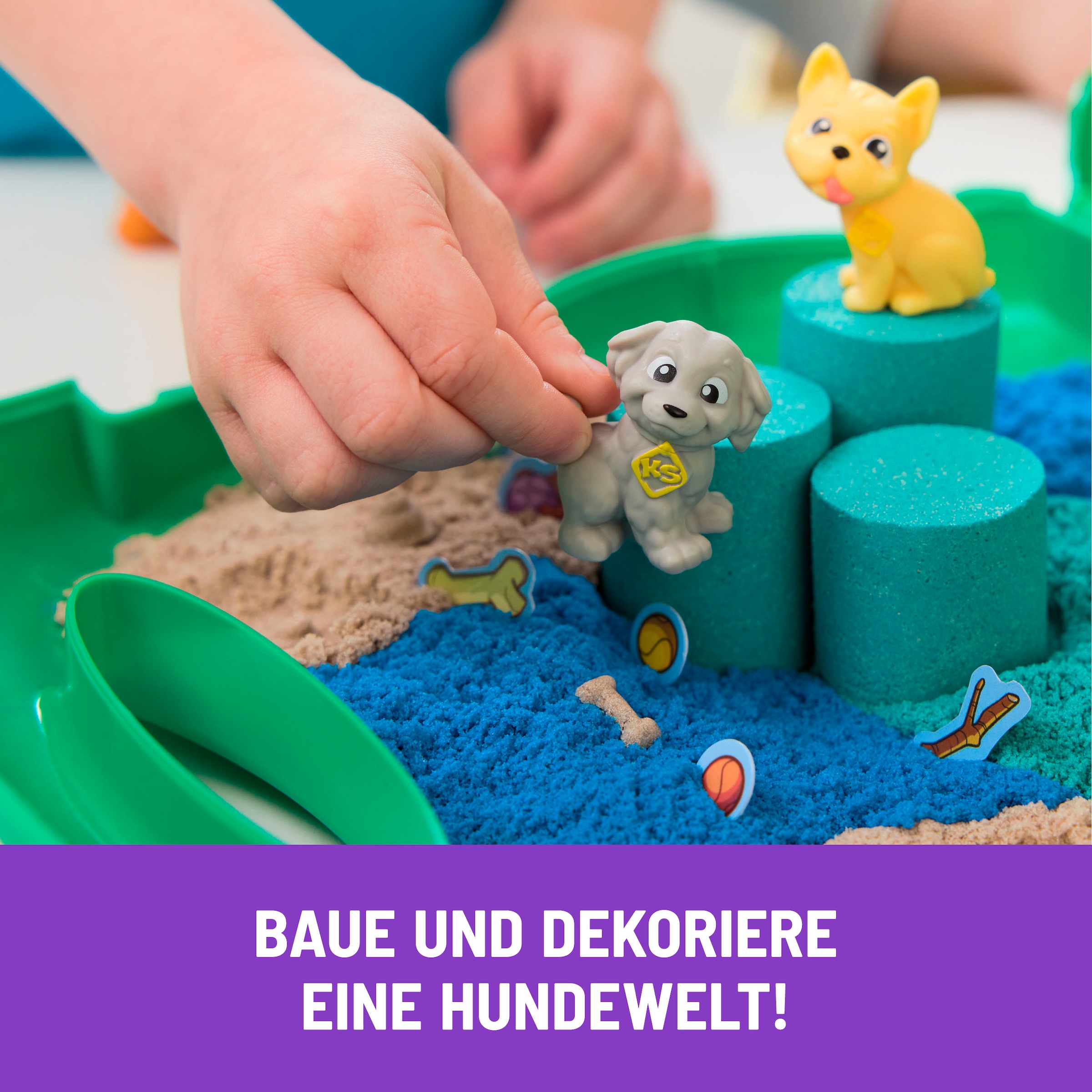 Spin Master Set créatif »Kinetic Sand - Hunde Park Koffer 680 g«