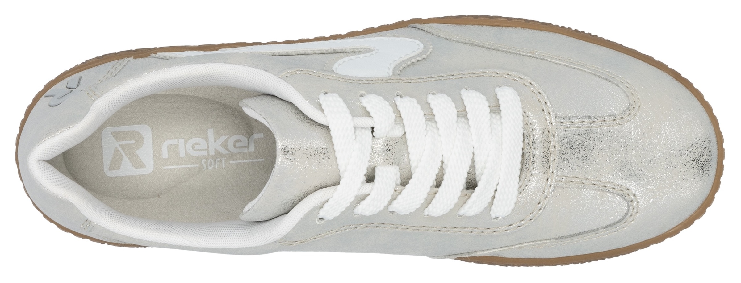 RIEKER Sport Plateausneaker  , Freizeitschuh, Halbschuh, Schnürschuh in veganer Verarbeitung