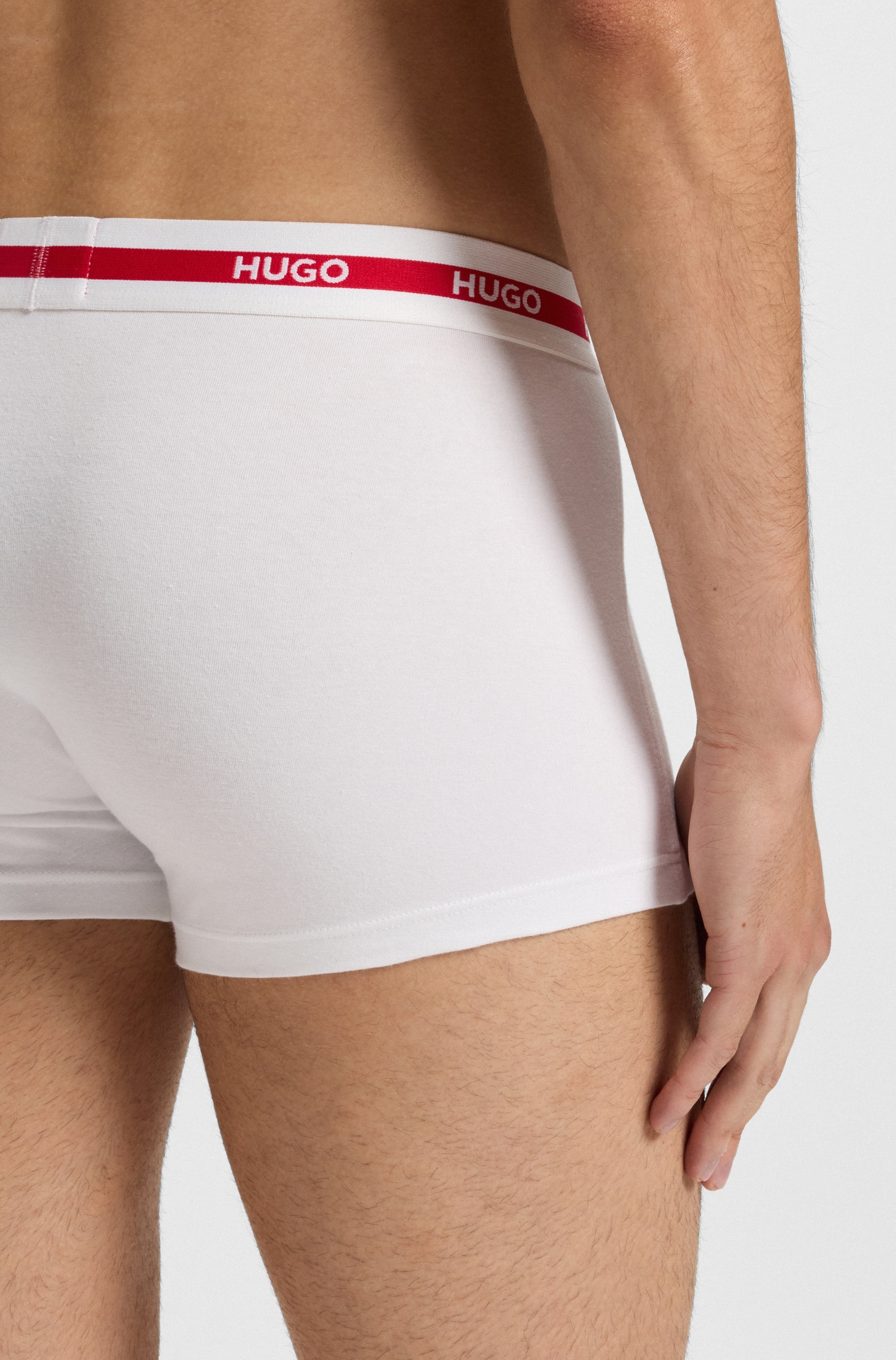 HUGO Underwear Tronc »TRIPLET PLANET« 3 cuis Logos am elastischen Bund, mittlere Bundhöhe