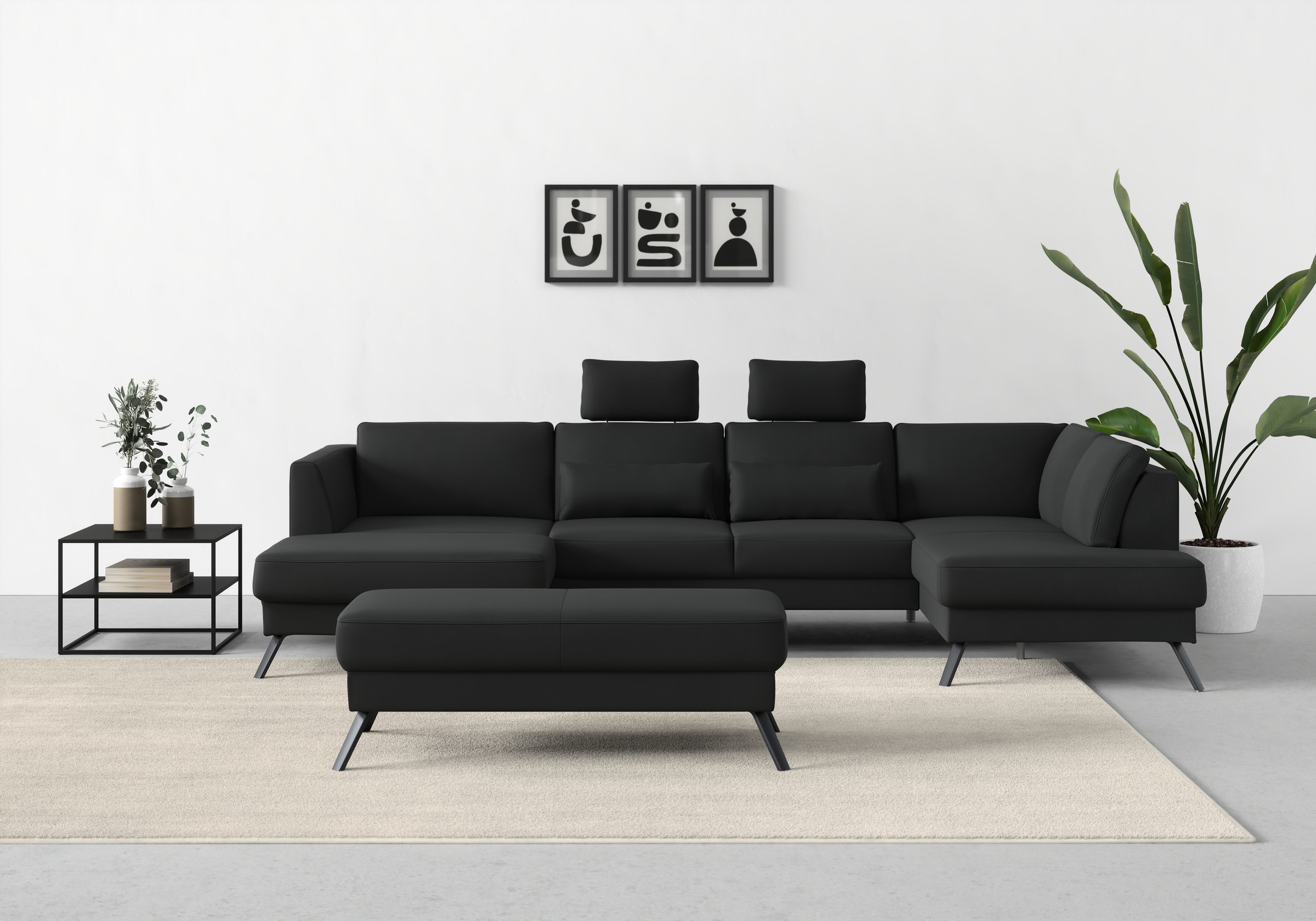 sit&more Paysage de salon »Lindholm U-Form« mit Sitztiefenverstellung und Federkern