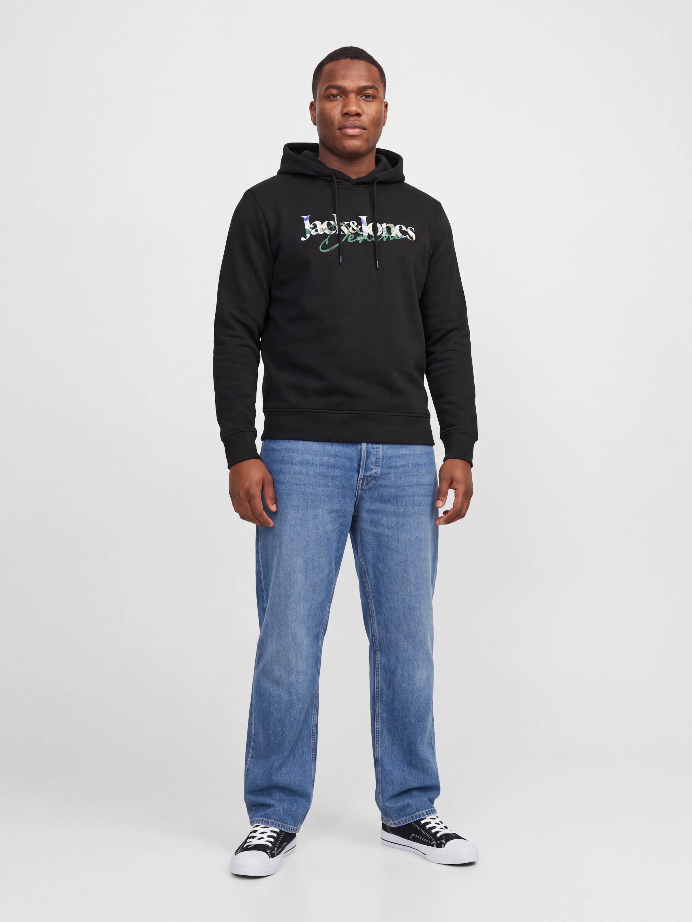 Jack & Jones PlusSize Sweat à capuche »JJTOM SWEAT HOOD SN PLS«, mélange coton, coupe normale
