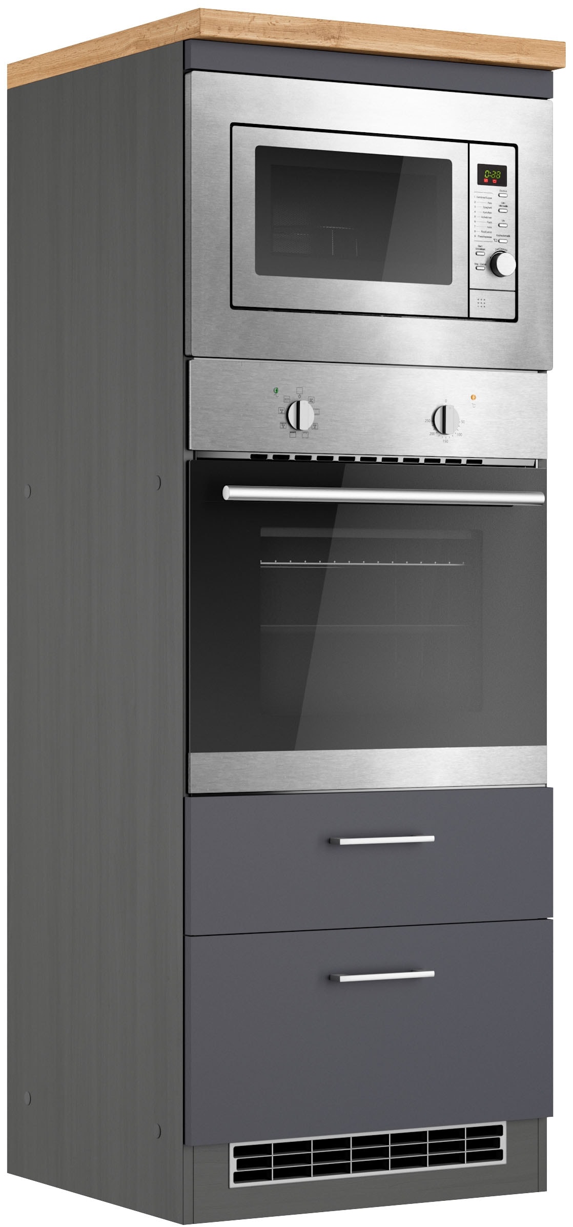 KOCHSTATION Armoire d'encastrement pour four »KS-Milan« encastrement micro-ondes/four 60 cm, mat ou brillant