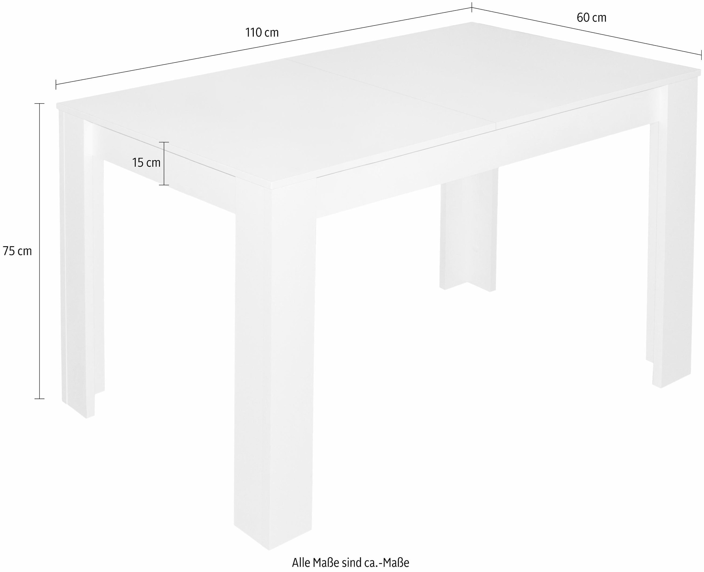 Mäusbacher Esstisch Breite 80/110/120 cm mit Auszug