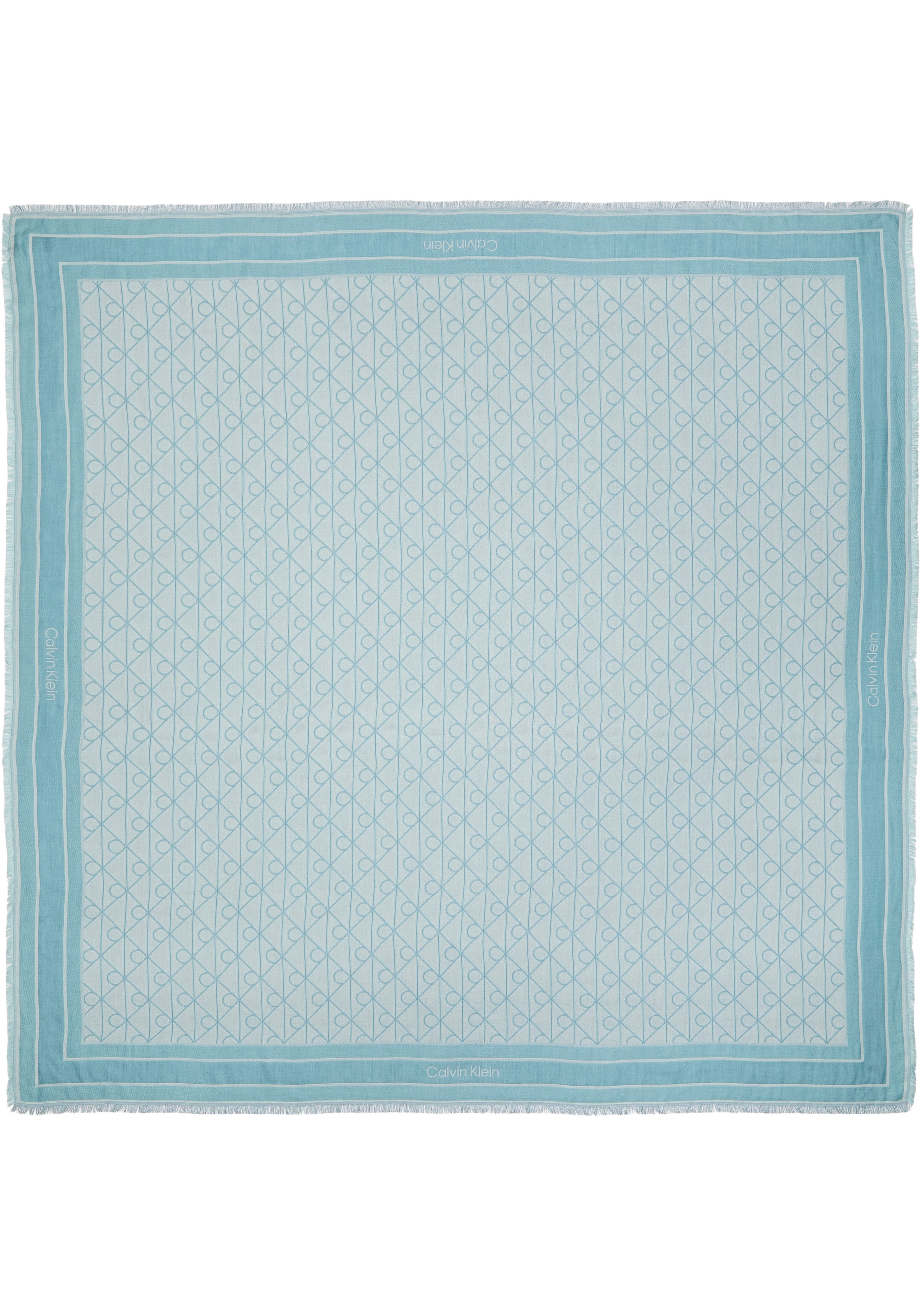 Calvin Klein Foulard de mode »EMBLEM AOP JACQUARD SQUARE SCARF« Mit Markenlabelmusterung