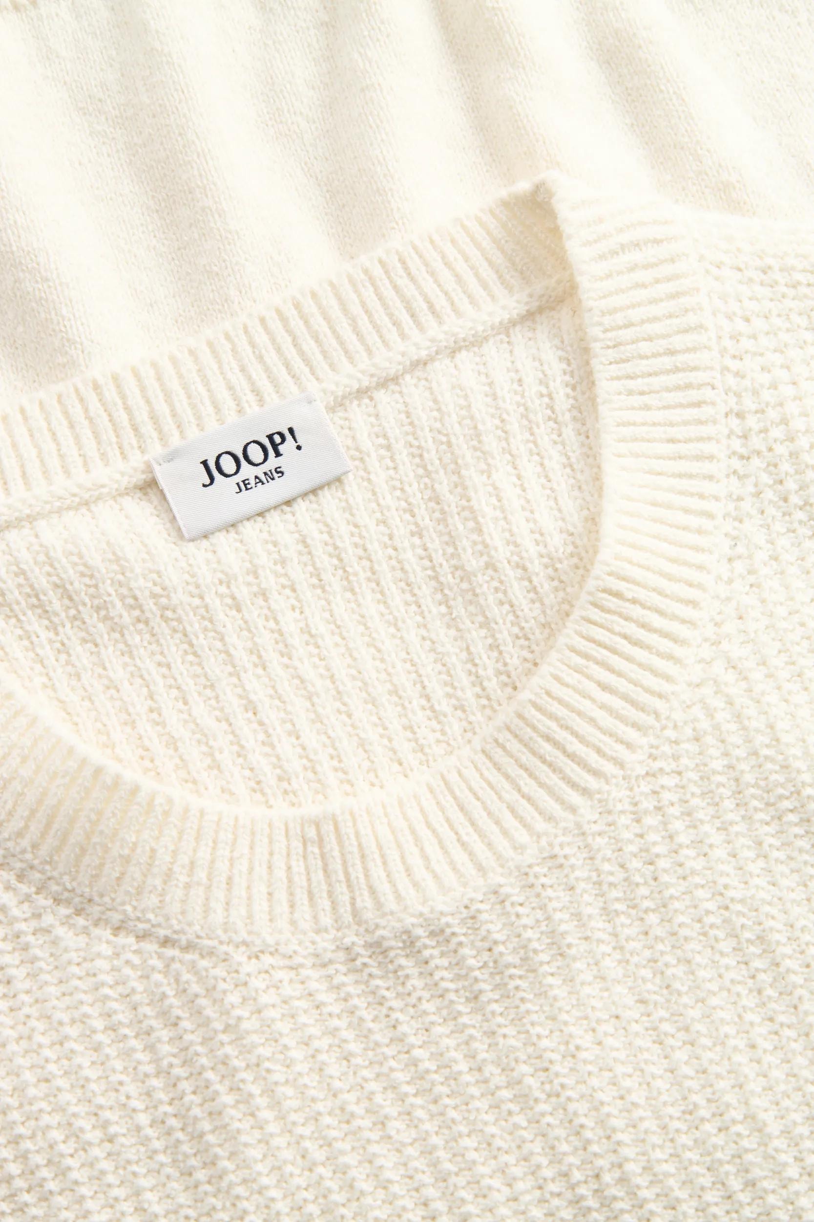 Joop Jeans Pull à col rond »Owin« im Materialmix